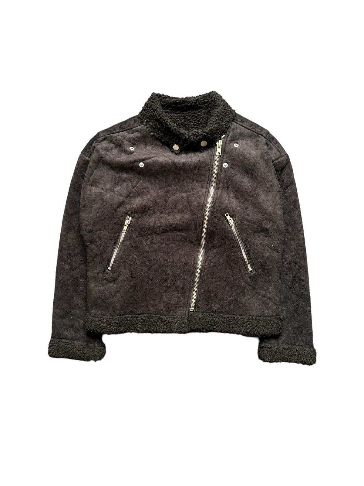 Japanese Brand 2000s Sherpa mole skin Japan made double collar jacket Size US S / EU 44-46 / 1 - 2 Thumbnail