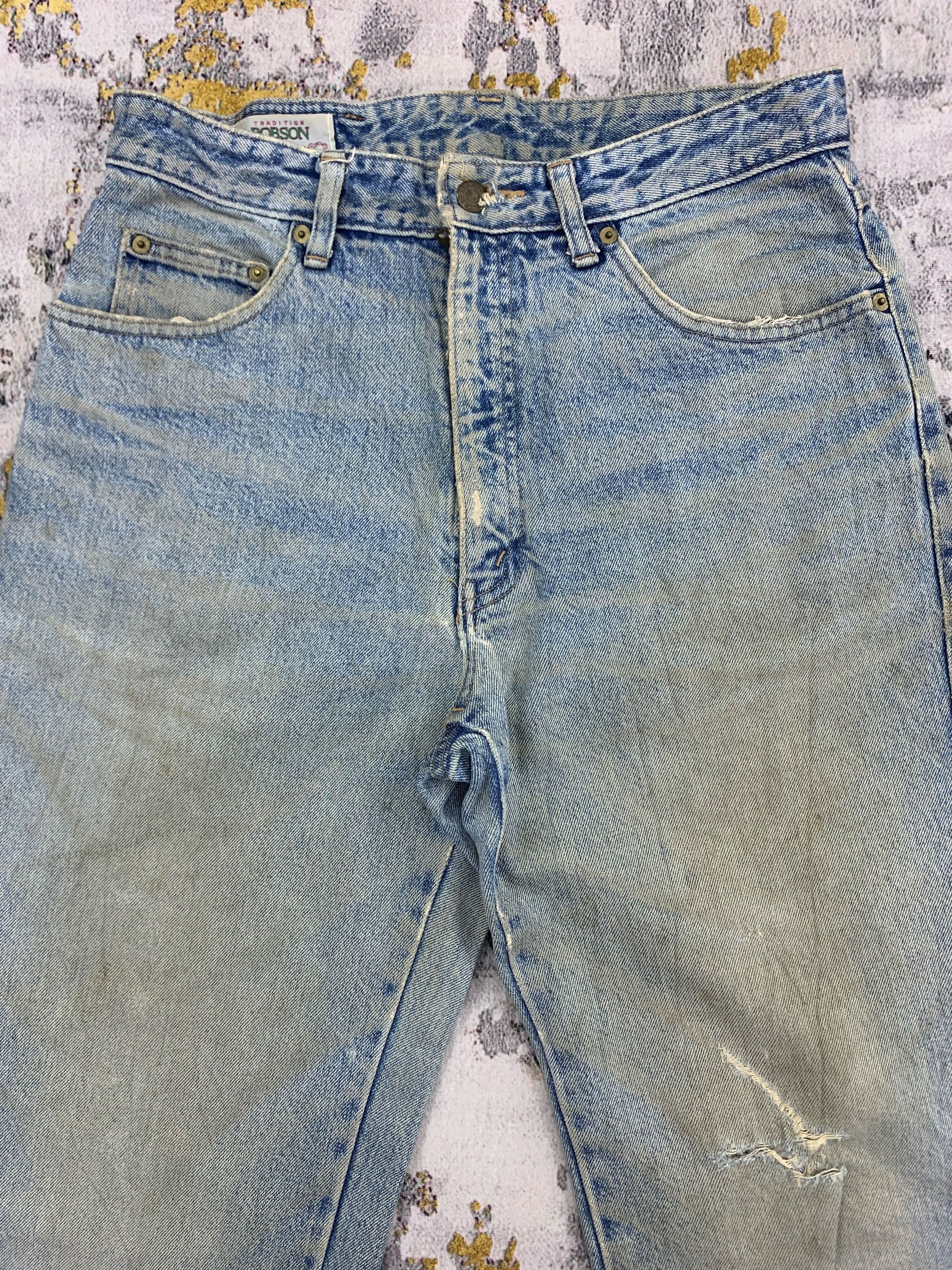 Japanese Brand Vintage Bobson Denim 32x29.5 Distressed Size US 32 / EU 48 - 2 Thumbnail