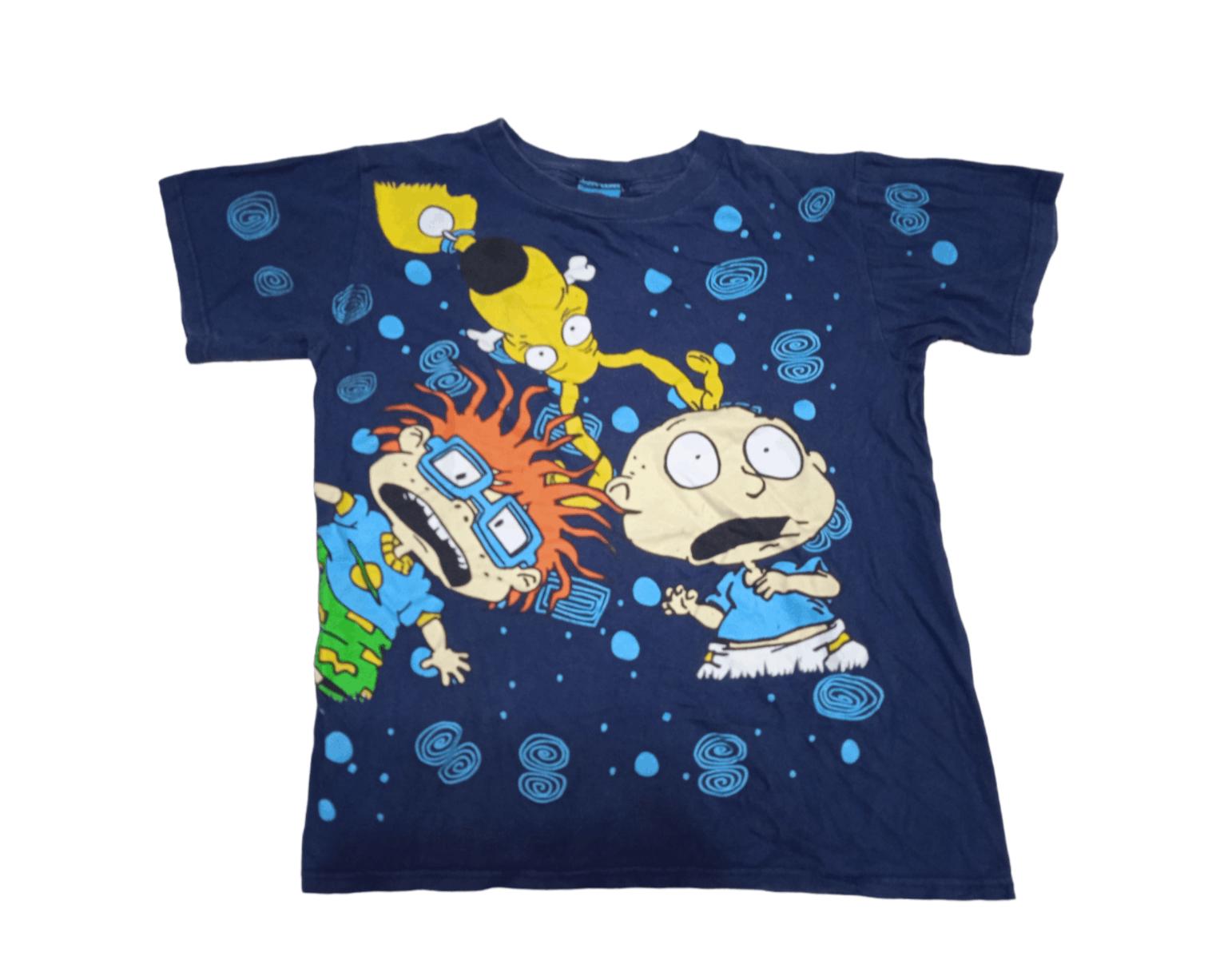 image of Vintage 90's Nickelodeon Rugrats 1996 T-Shirt in Navy, Men's (Size Small)