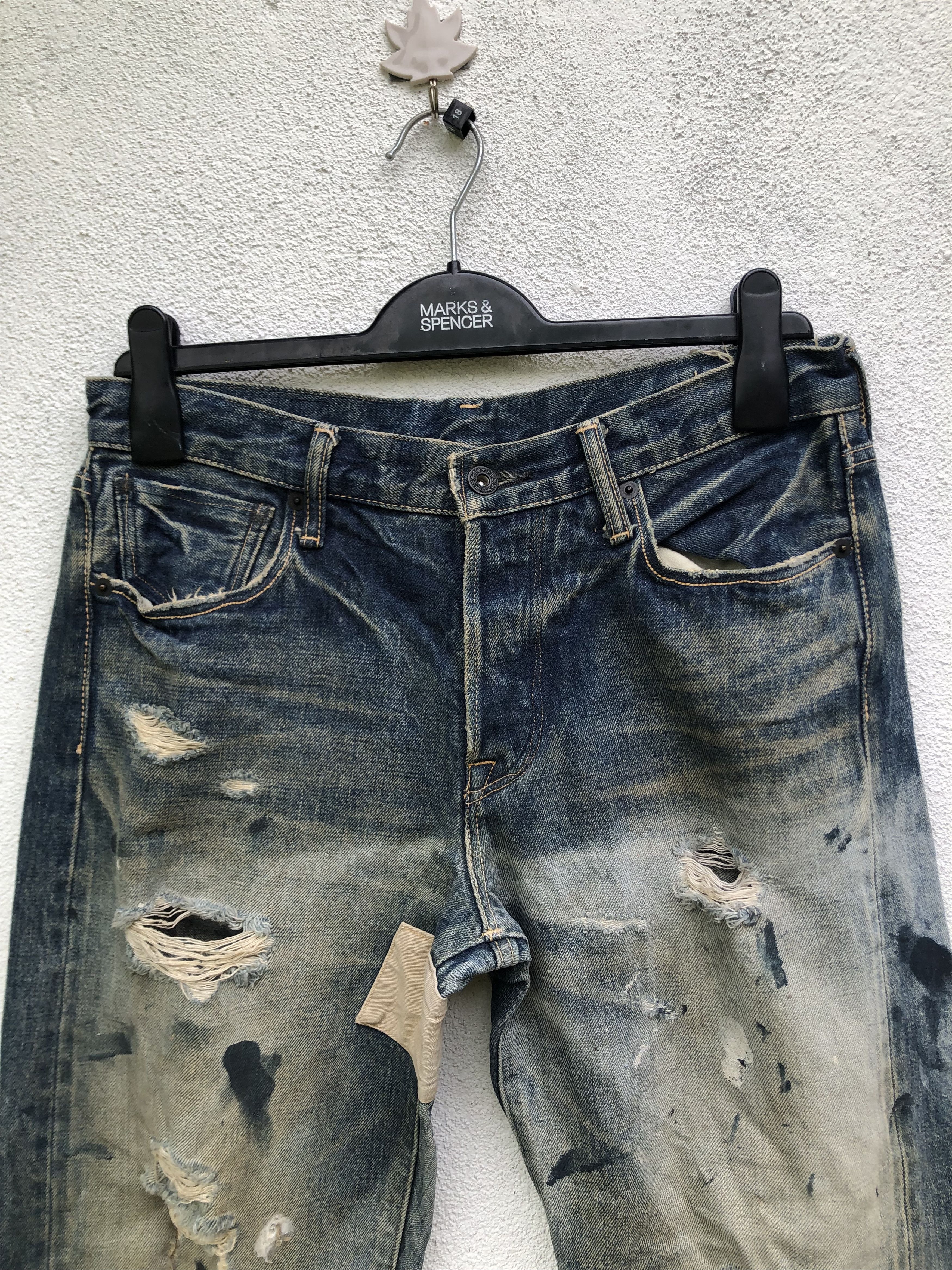 KURO Vintage Kuro Painter Distressed Selvedge Denim Pants Size US 30 / EU 46 - 3 Thumbnail