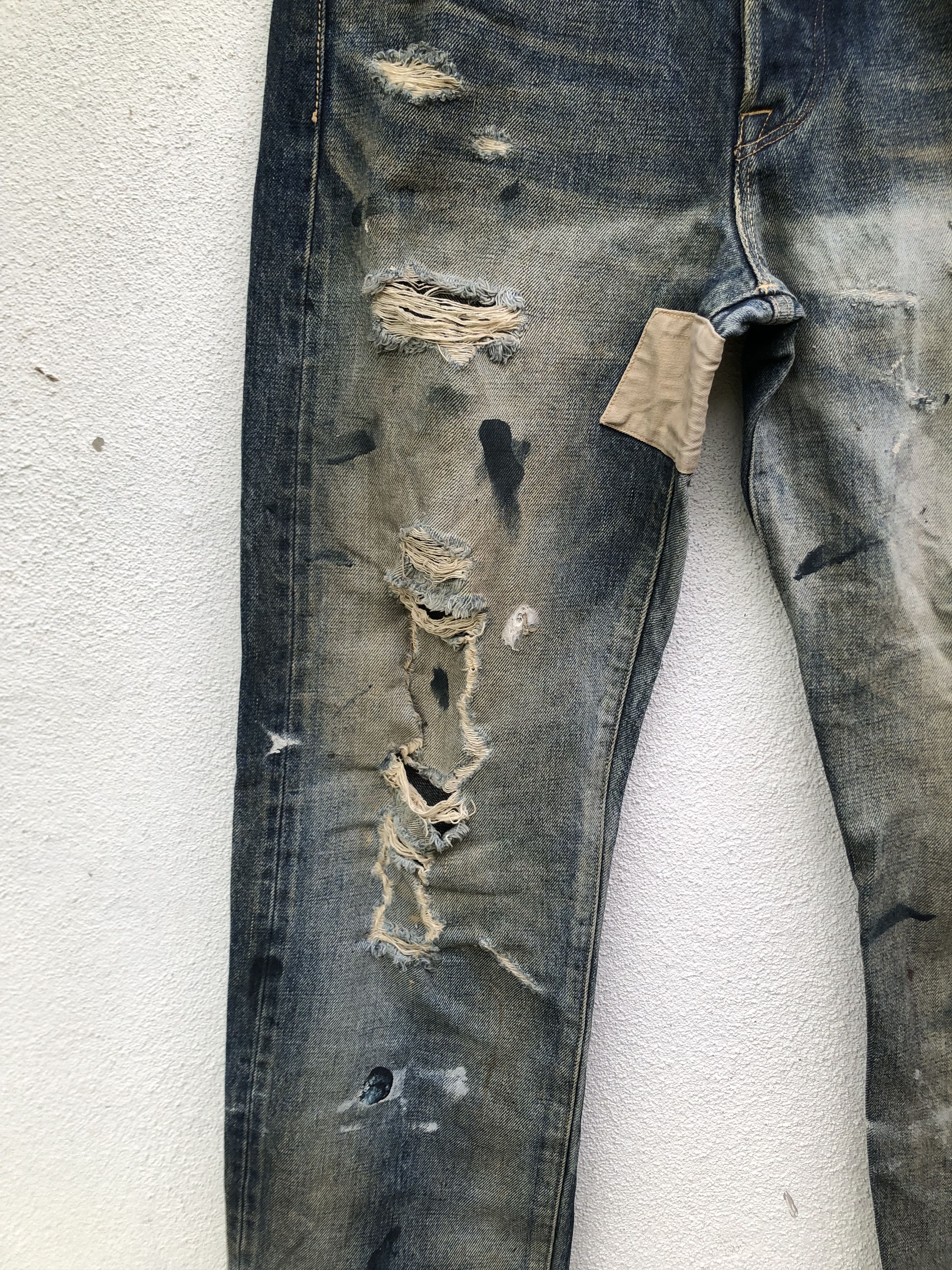 KURO Vintage Kuro Painter Distressed Selvedge Denim Pants Size US 30 / EU 46 - 6 Thumbnail