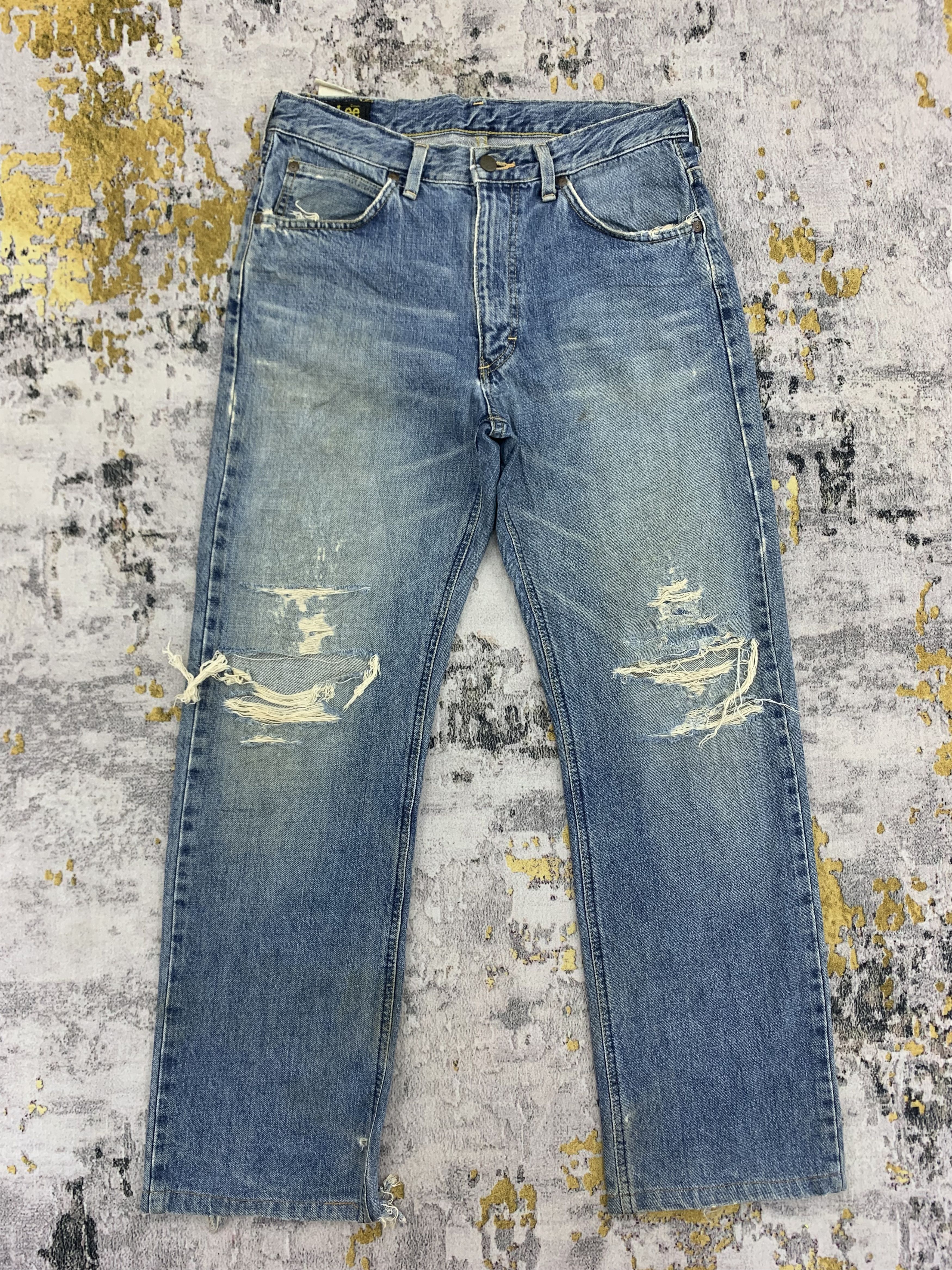 Lee Vintage Lee Denim 29x29.5 Distressed Faded Size US 29 - 1 Thumbnail