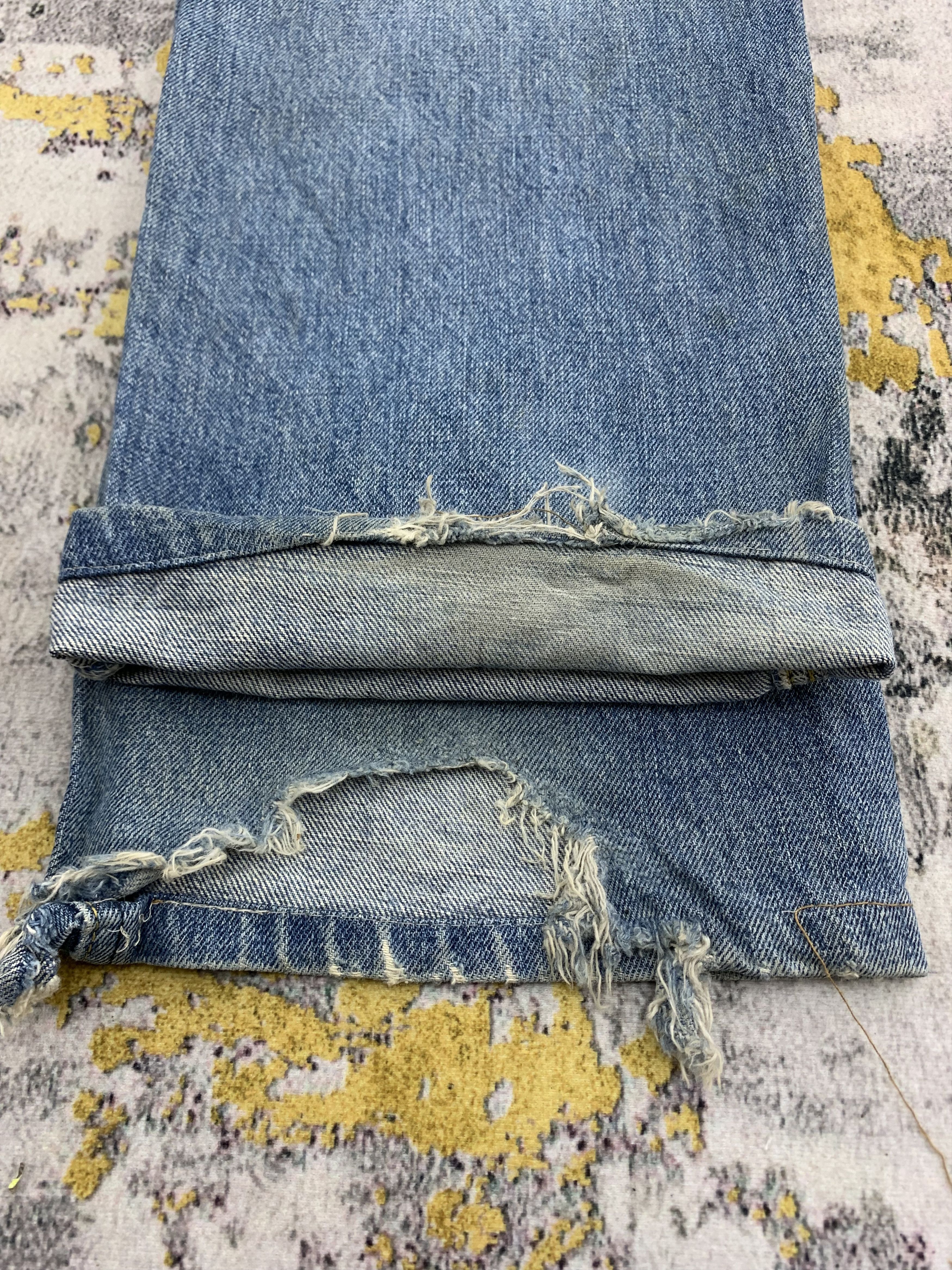 Lee Vintage Lee Denim 29x29.5 Distressed Faded Size US 29 - 11 Thumbnail