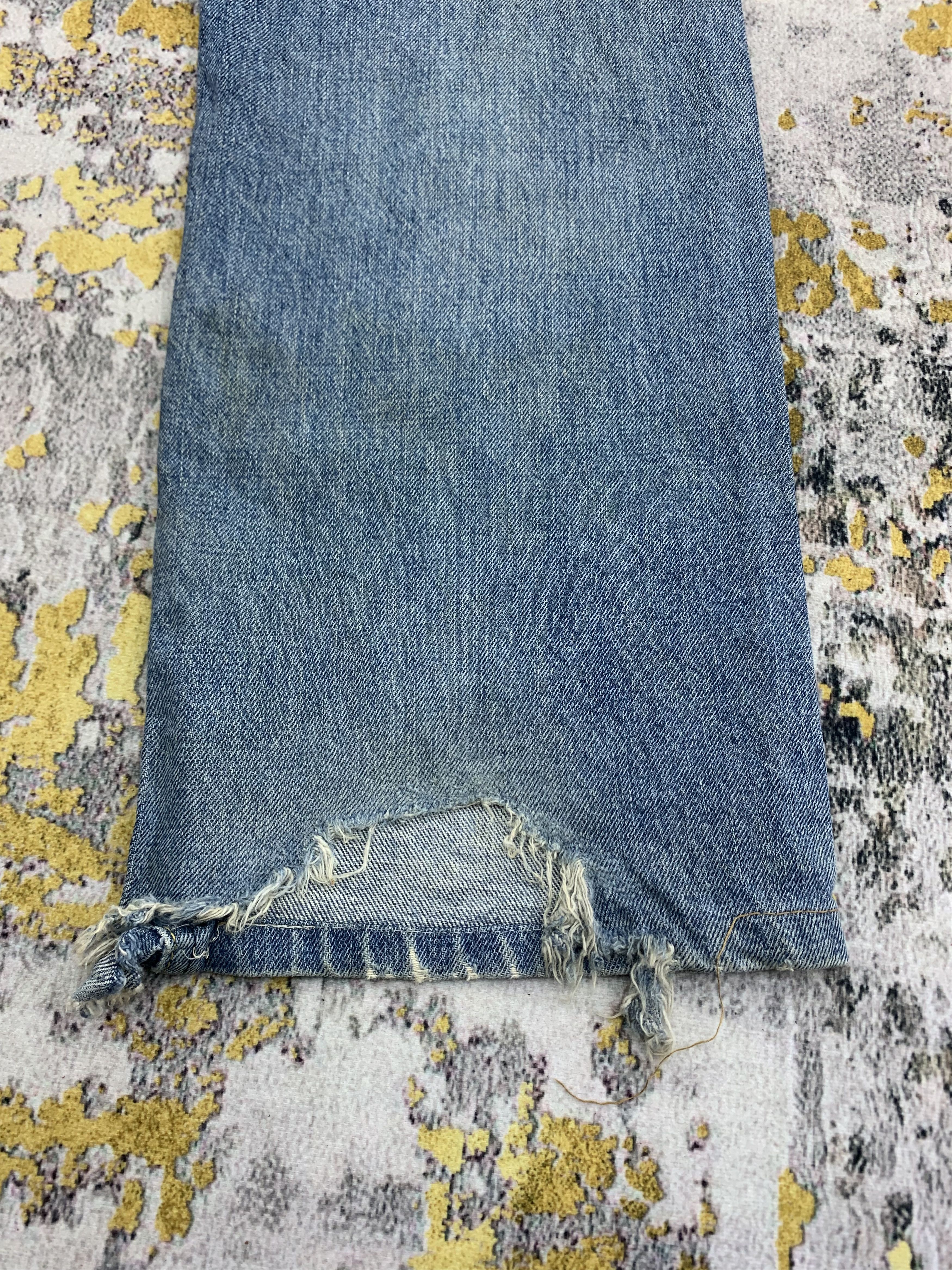 Lee Vintage Lee Denim 29x29.5 Distressed Faded Size US 29 - 9 Thumbnail