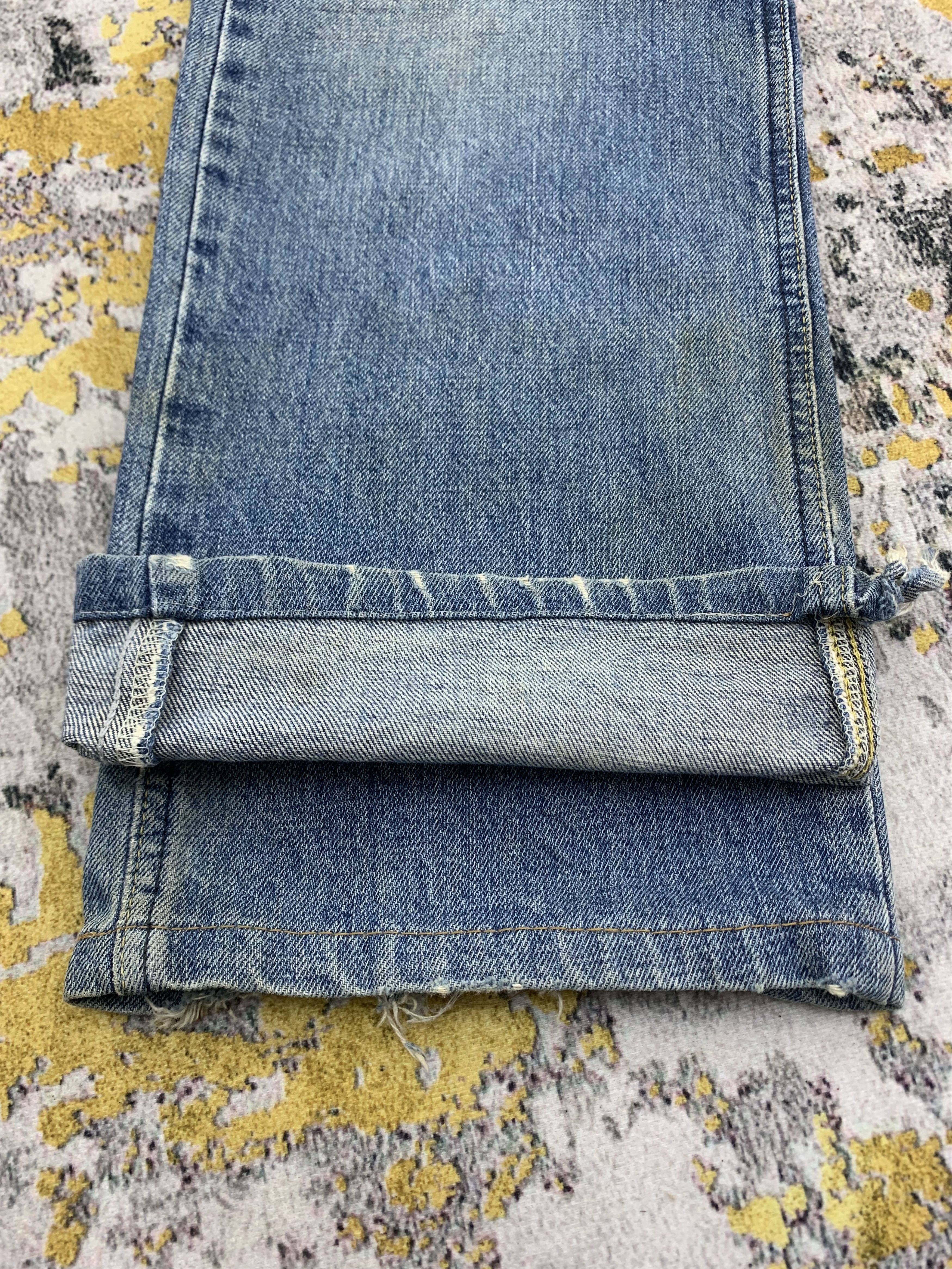 Lee Vintage Lee Denim 29x29.5 Distressed Faded Size US 29 - 12 Thumbnail