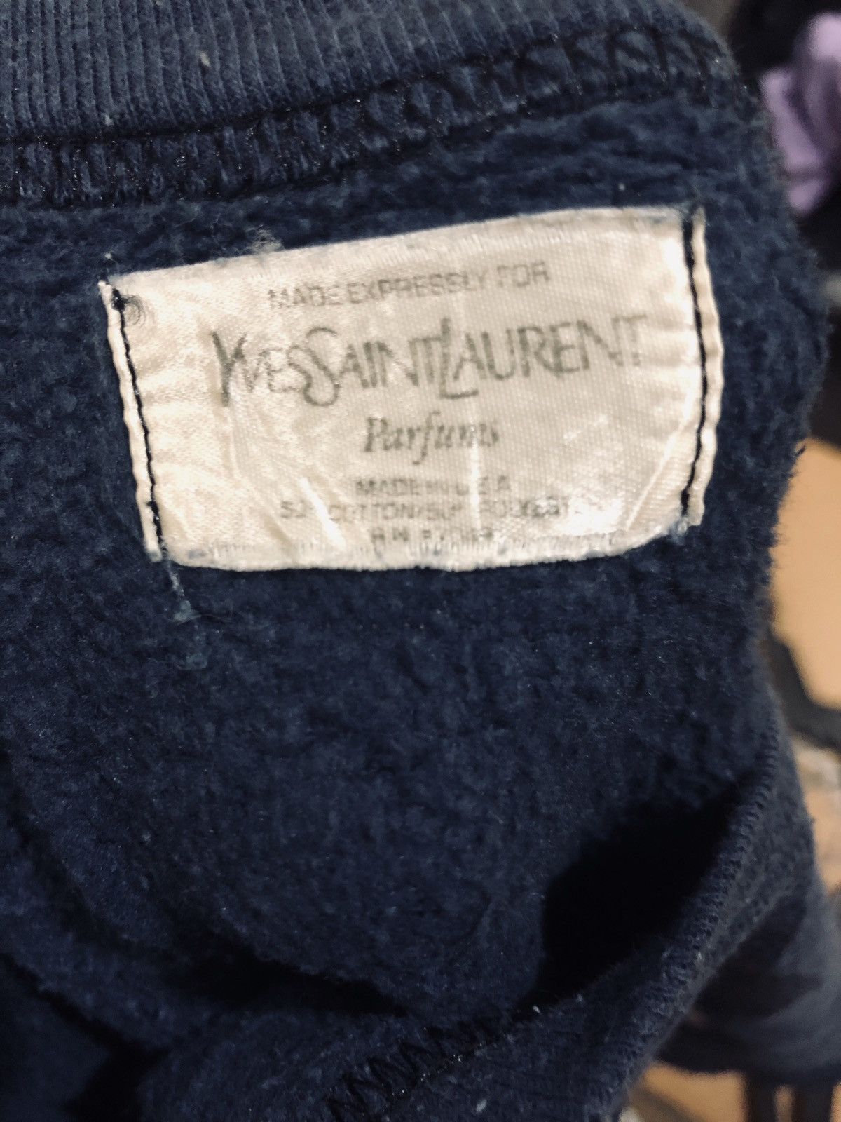 Vintage × Yves Saint Laurent Vintage Yves Saint Laurent sweatshirt made in USA Size US L / EU 52-54 / 3 - 3 Thumbnail