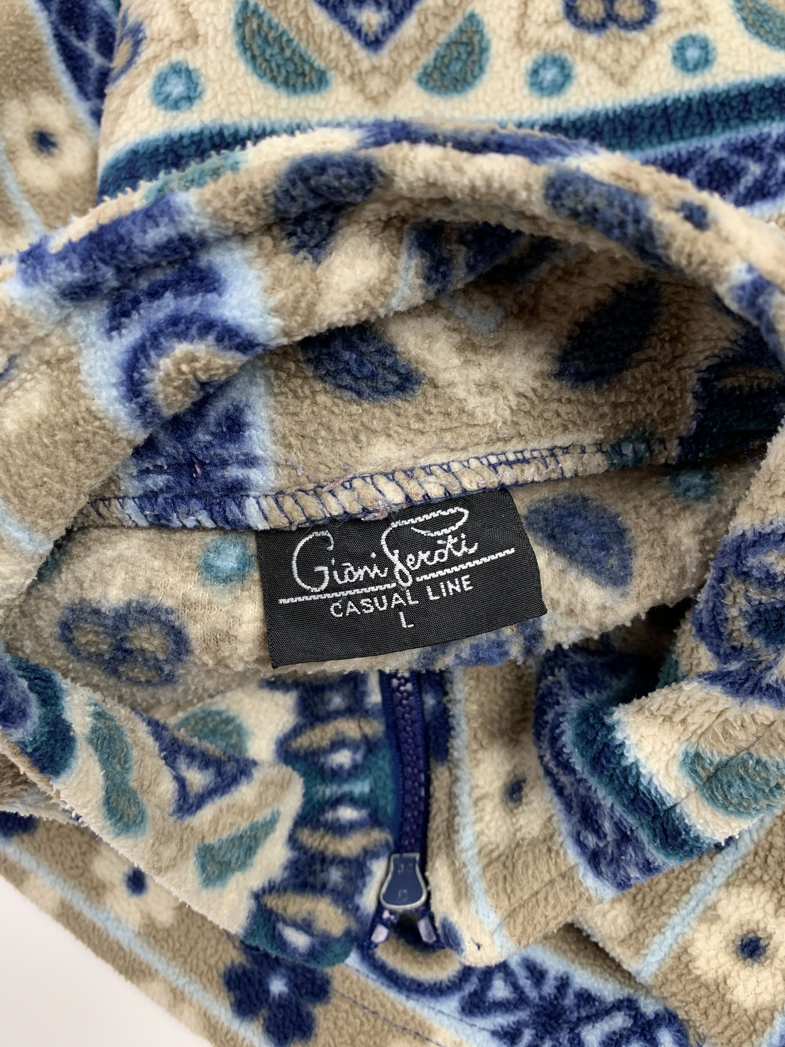 Polartec × Vintage Vintage 90s Aztec Fleece Jacket Polartec Sweater Sz L-XL Size US L / EU 52-54 / 3 - 6 Thumbnail