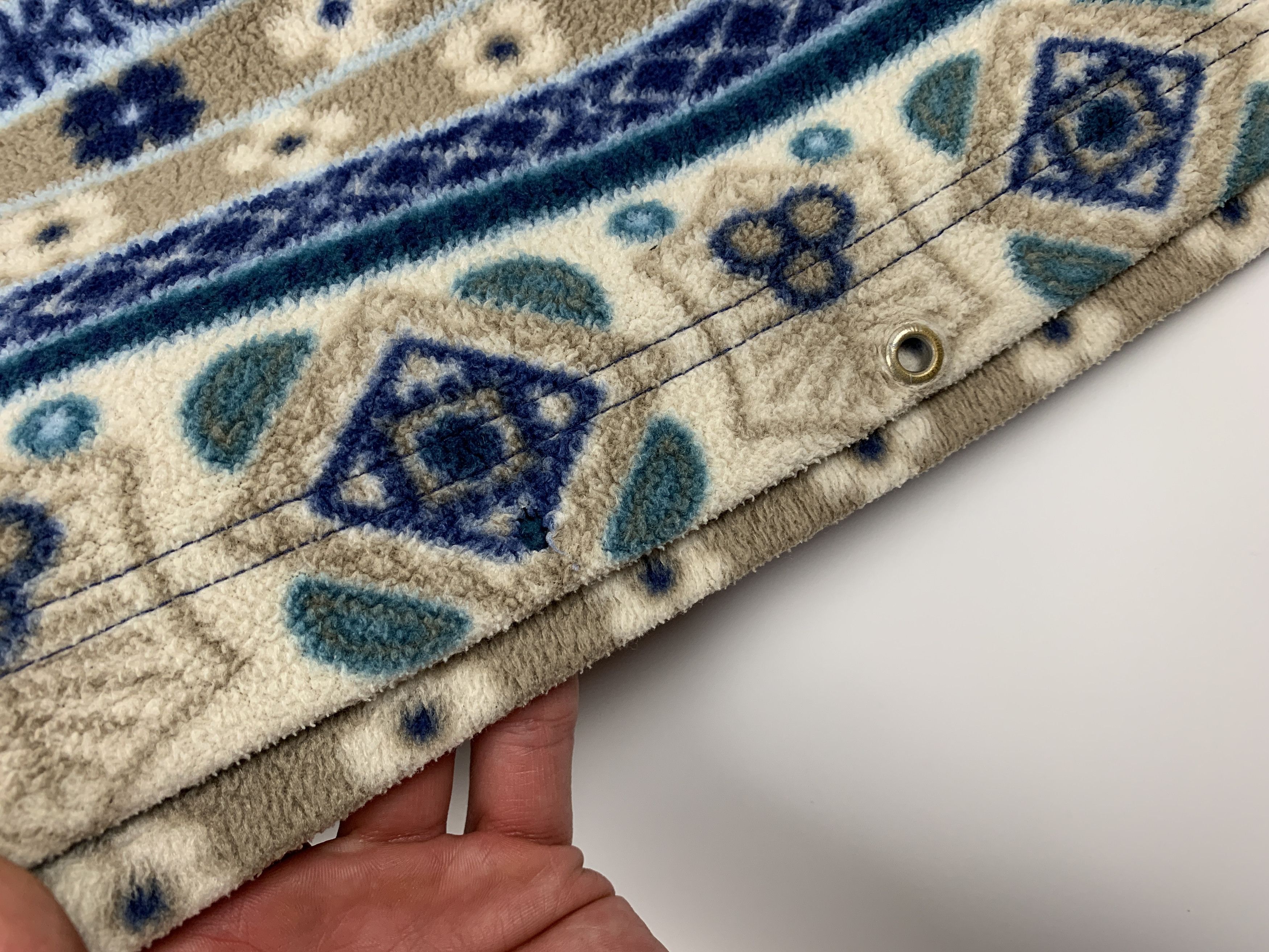 Polartec × Vintage Vintage 90s Aztec Fleece Jacket Polartec Sweater Sz L-XL Size US L / EU 52-54 / 3 - 4 Thumbnail