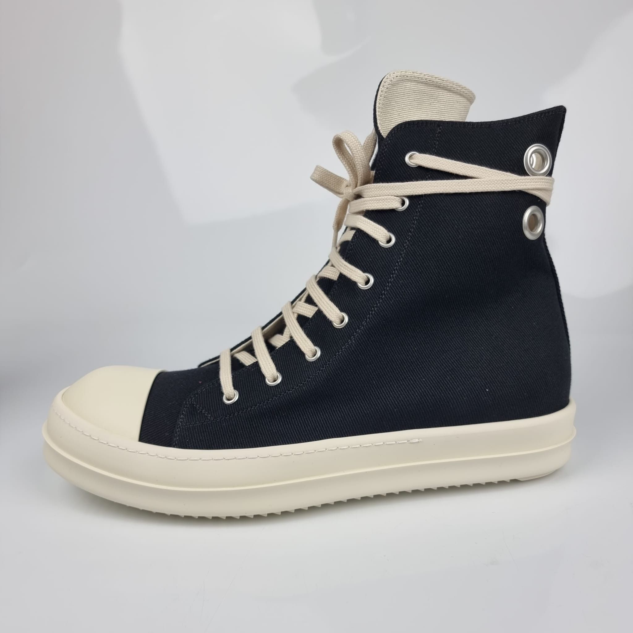 Rick Owens Drkshdw Rick Owens DRKSHDW Ramones Eyelets Canvas Sneakers ...