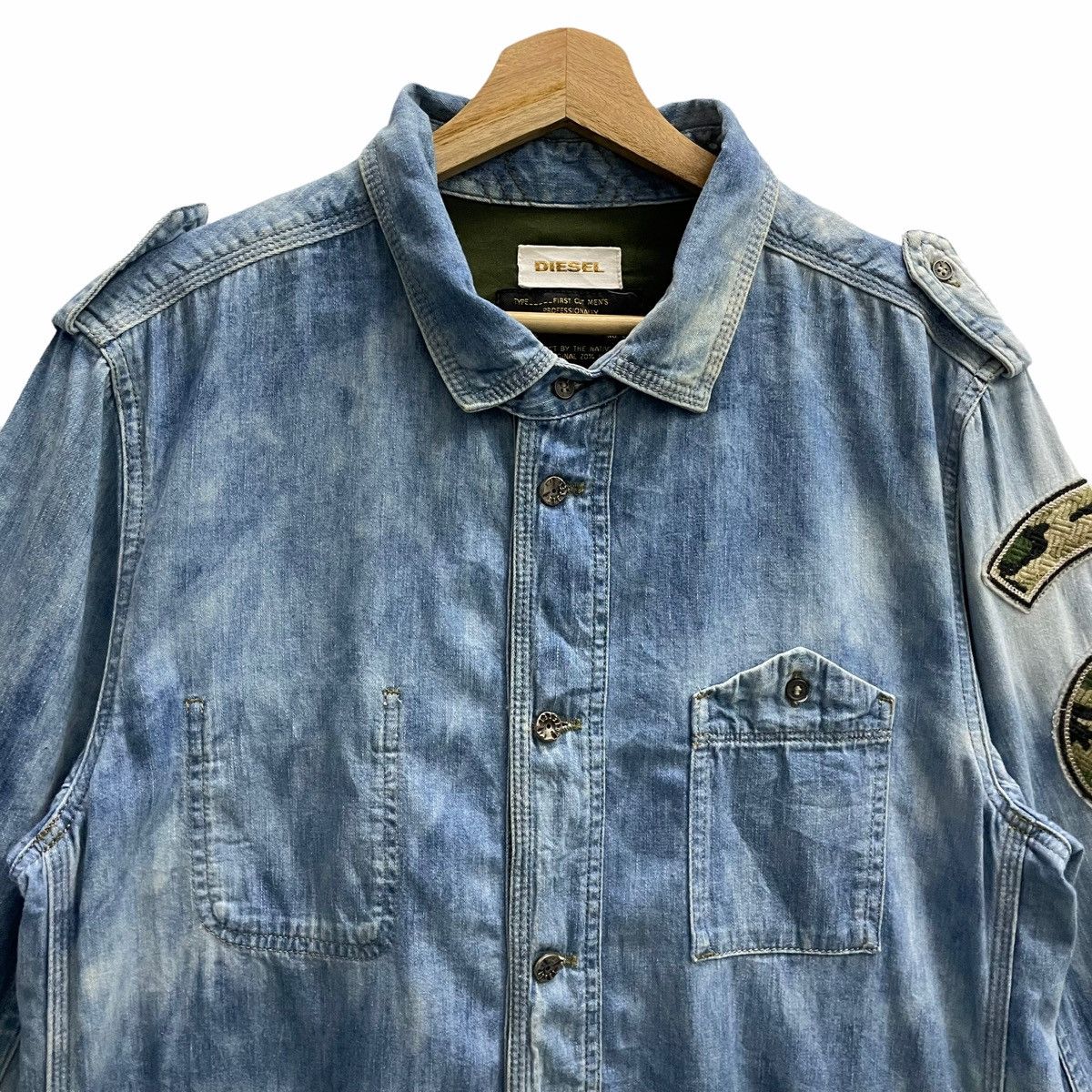 Diesel 💥DIESEL DENIM CHORE BUTTON JEAN JACKET Size US XL / EU 56 / 4 - 4 Thumbnail