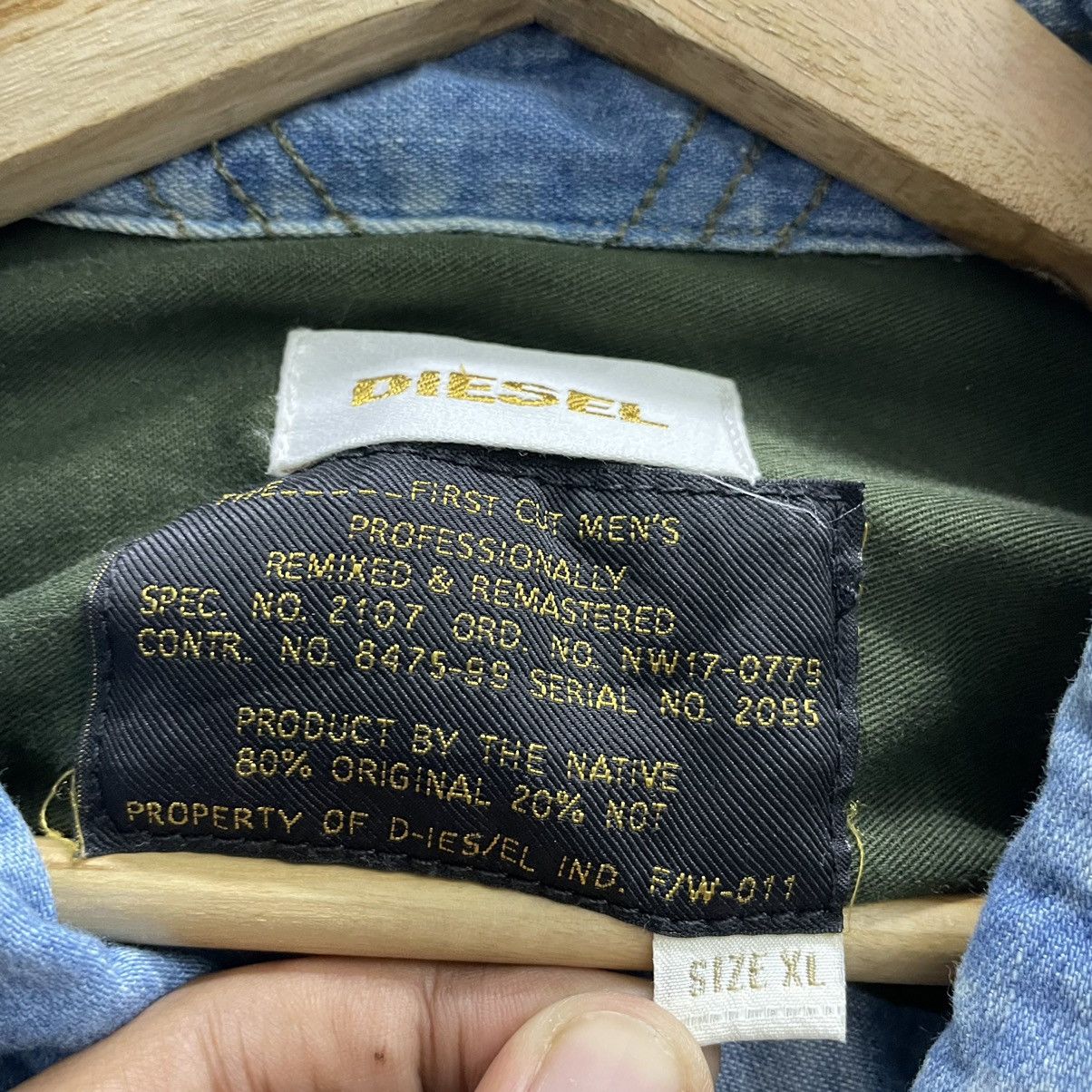 Diesel 💥DIESEL DENIM CHORE BUTTON JEAN JACKET Size US XL / EU 56 / 4 - 8 Thumbnail
