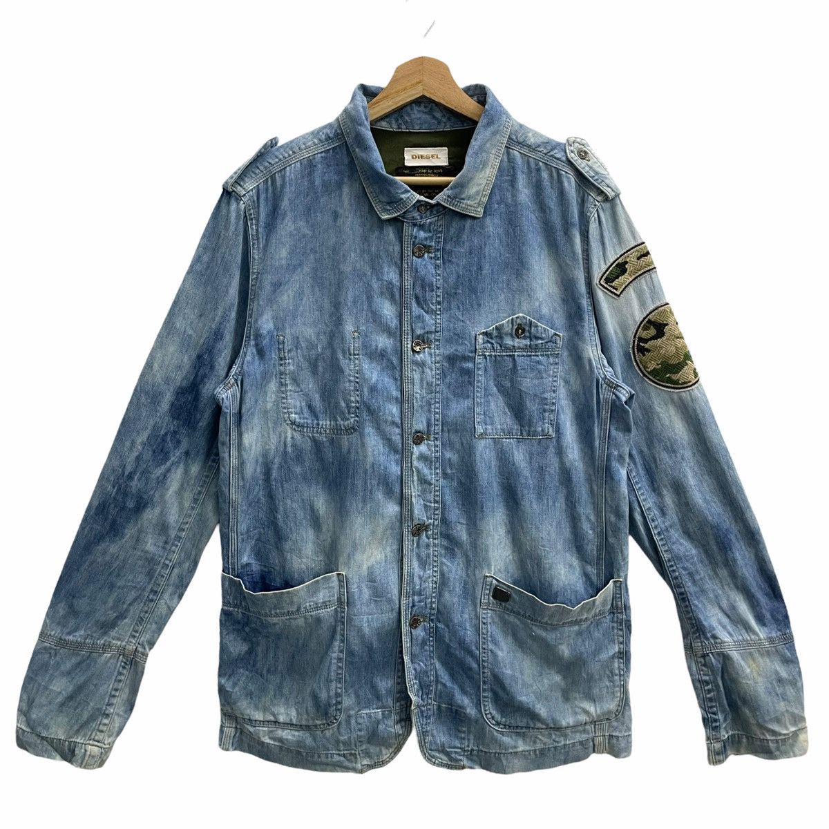 Diesel 💥DIESEL DENIM CHORE BUTTON JEAN JACKET Size US XL / EU 56 / 4 - 1 Thumbnail