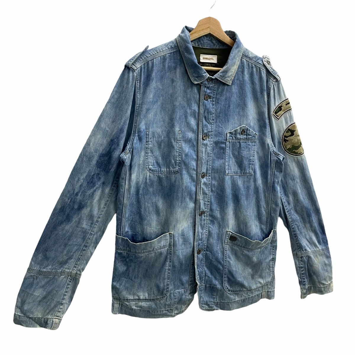 Diesel 💥DIESEL DENIM CHORE BUTTON JEAN JACKET Size US XL / EU 56 / 4 - 2 Thumbnail
