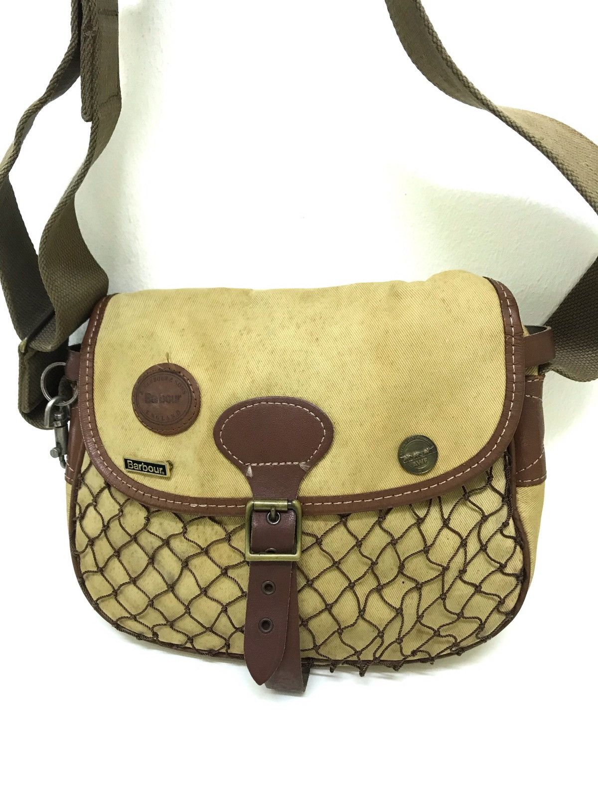 Barbour Rare Barbour Hunting Bag Sling Bag Cotton Canvas 8🟩 Size ONE SIZE - 2 Thumbnail