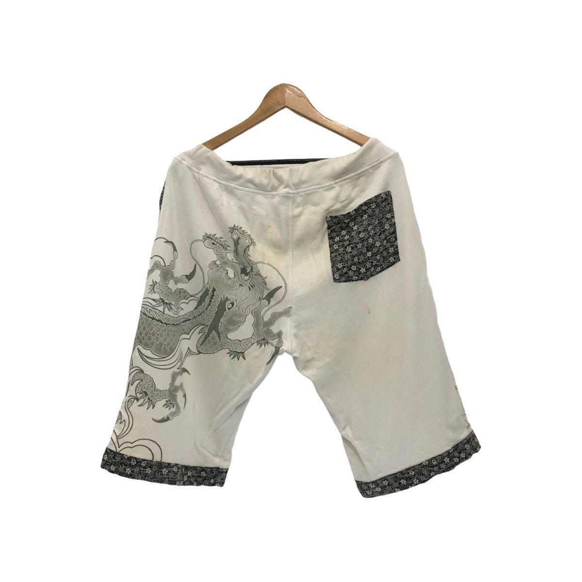 Japanese Brand Vintage Sukajan Shorts Pants Biglogo Koi Fish Dragon Size US 33 - 5 Thumbnail