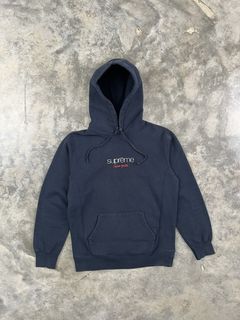 Supreme classic best sale logo hoodie