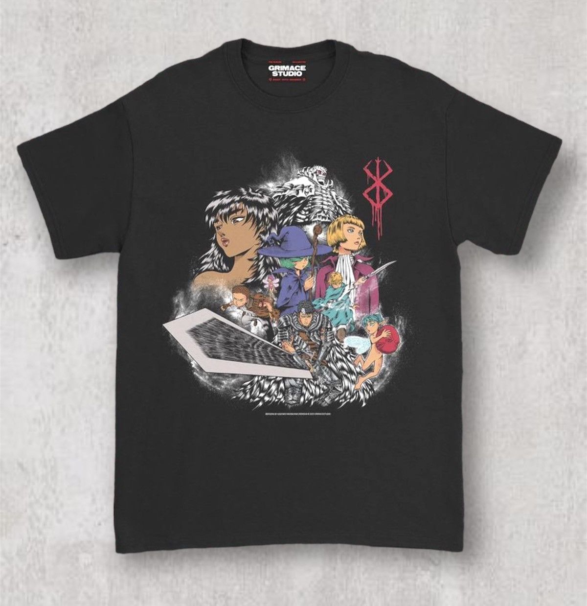 Anime × Japanese Brand Berserk The Black Swordsman Party Tees Size US L / EU 52-54 / 3 - 4 Thumbnail