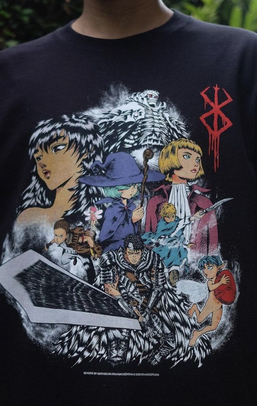 Anime × Japanese Brand Berserk The Black Swordsman Party Tees Size US L / EU 52-54 / 3 - 1 Thumbnail