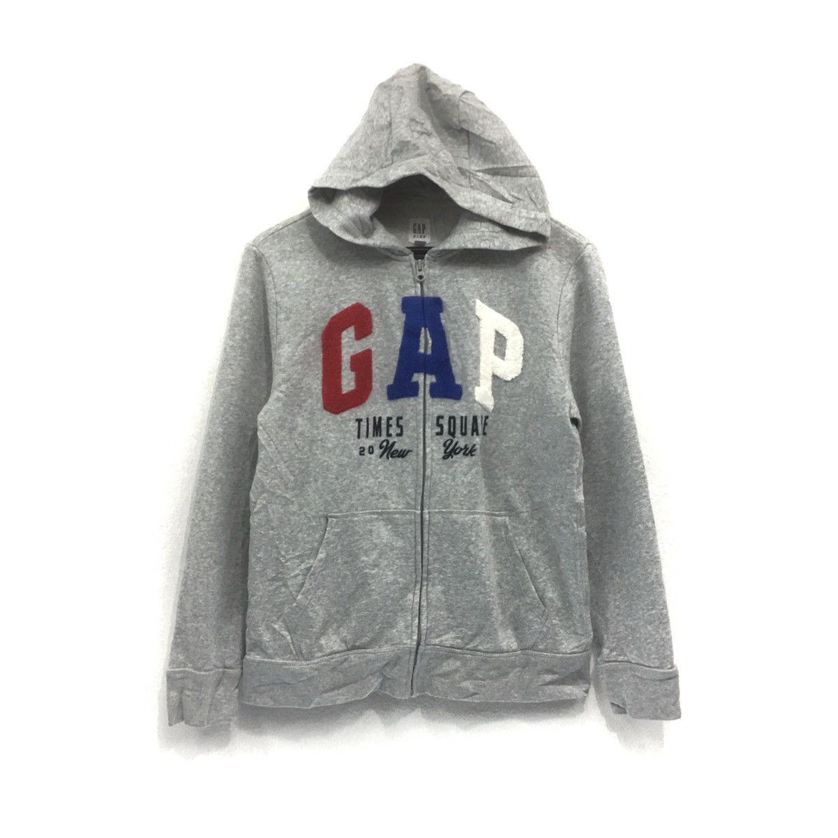 Gap × Vintage Vintage GAP Fullzip Sweater Hoodie Biglogo Emboidery sweats Size US XXS / EU 40 - 1 Thumbnail