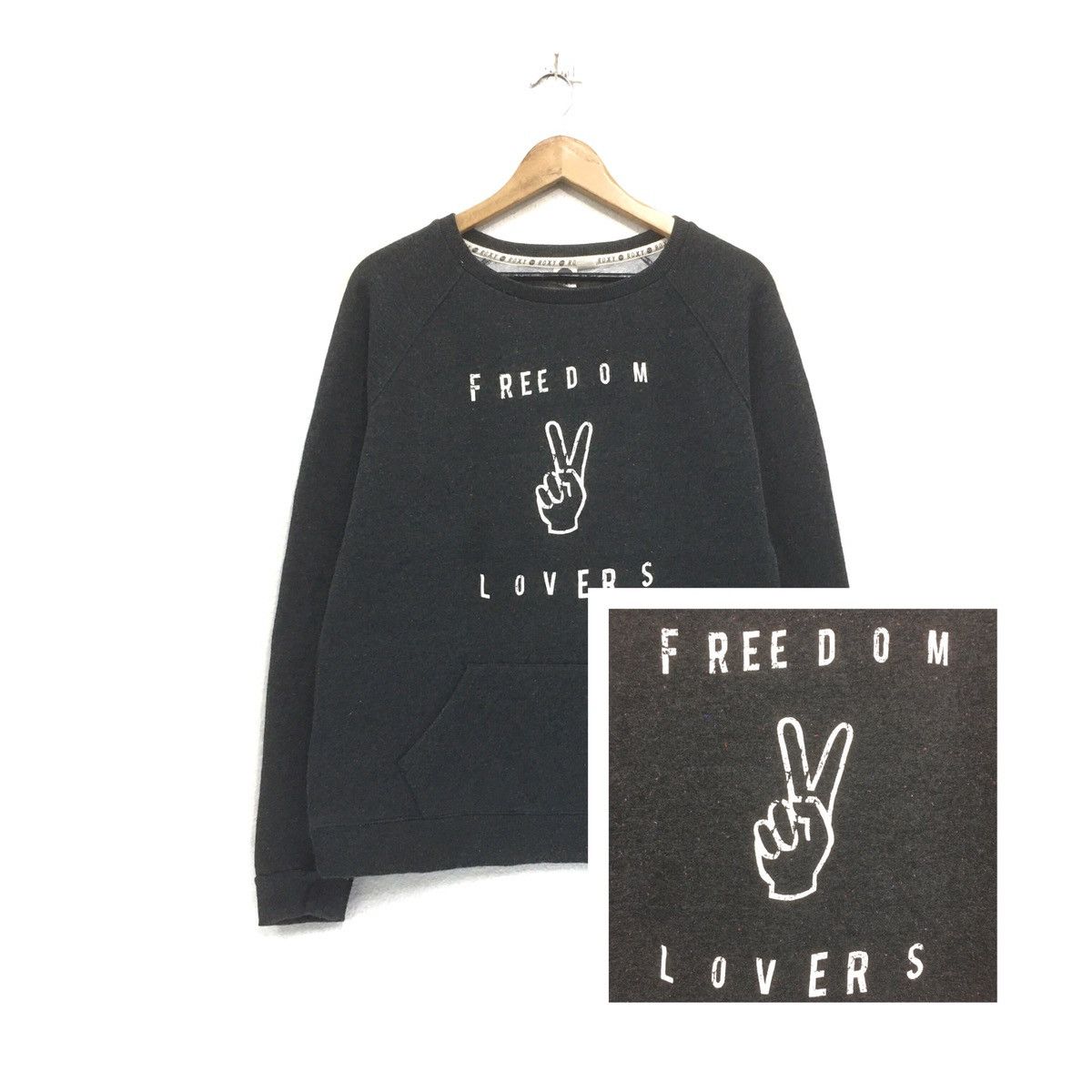 Japanese Brand Vintage Roxy Sweatshirt Crewneck Biglogo Freedom Lover Size US M / EU 48-50 / 2 - 1 Thumbnail
