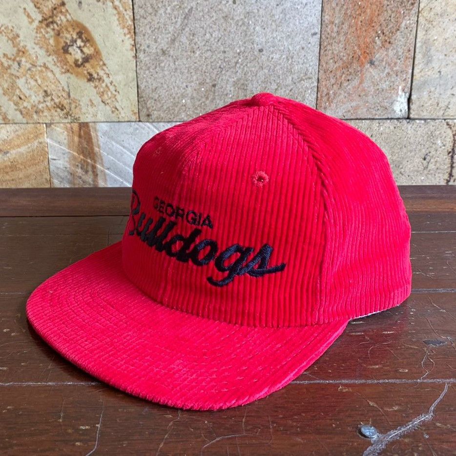 image of American College x NCAA Vintage Corduroy Script Georgia Bulldogs in Red, Men's