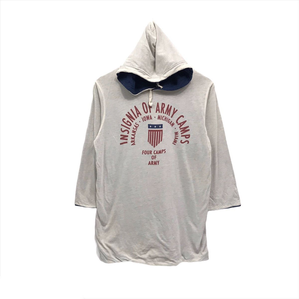 Vintage Vintage Reversible Hoodie Insignia Of Army Camps Size US M / EU 48-50 / 2 - 2 Thumbnail