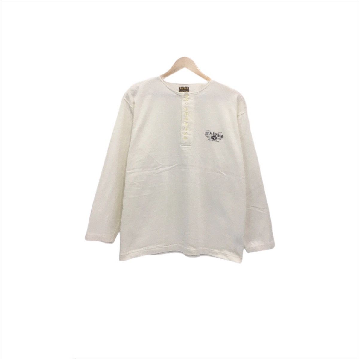 Japanese Brand × Replay Replay Blue Jeans Longsleeve Sweatshirt Spellout Replay Size US M / EU 48-50 / 2 - 1 Thumbnail
