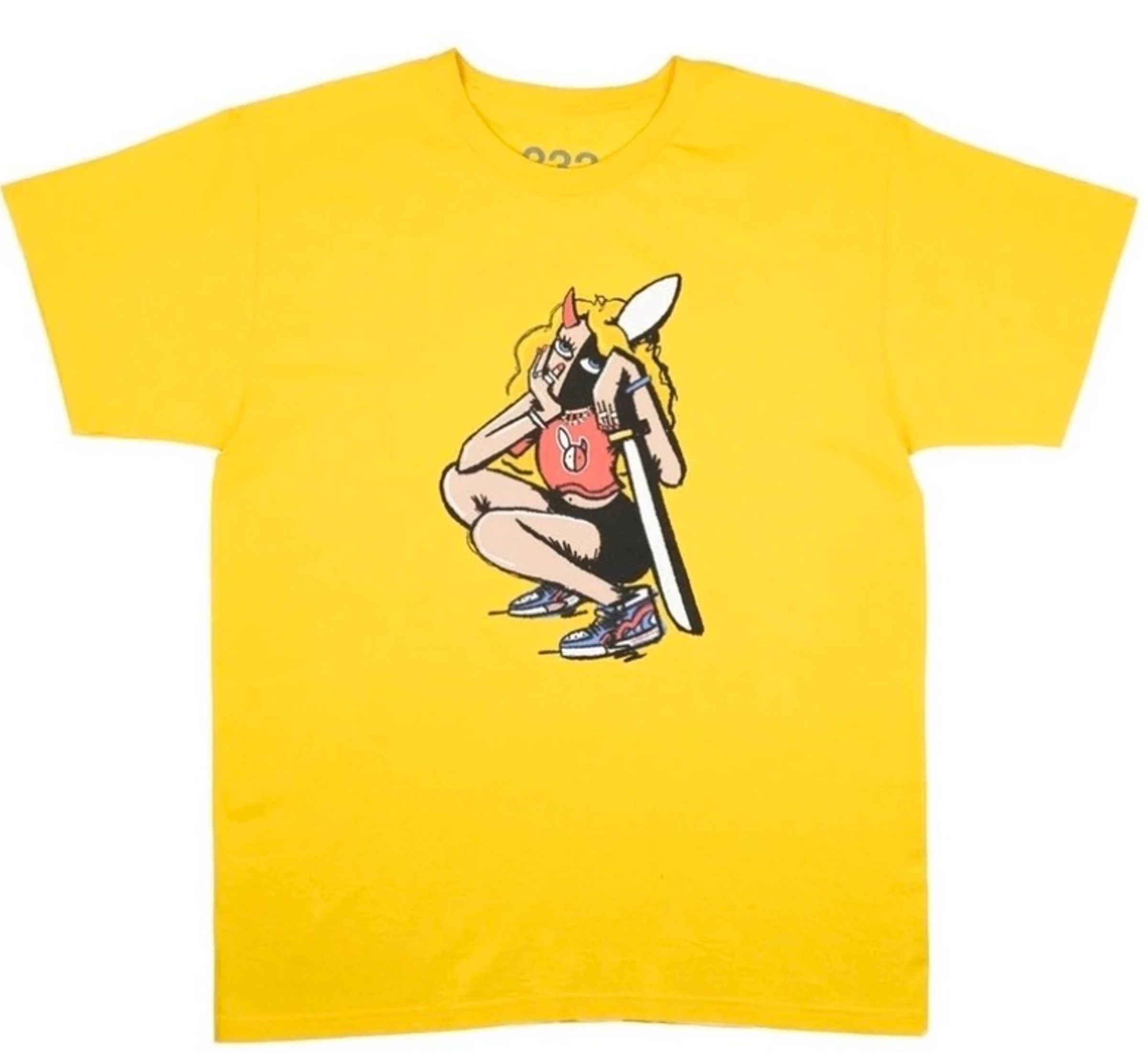 Half Evil × Kodone Half Evil x Kodone Girl T-Shirt Yellow X-LARGE Size US XL / EU 56 / 4 - 1 Thumbnail