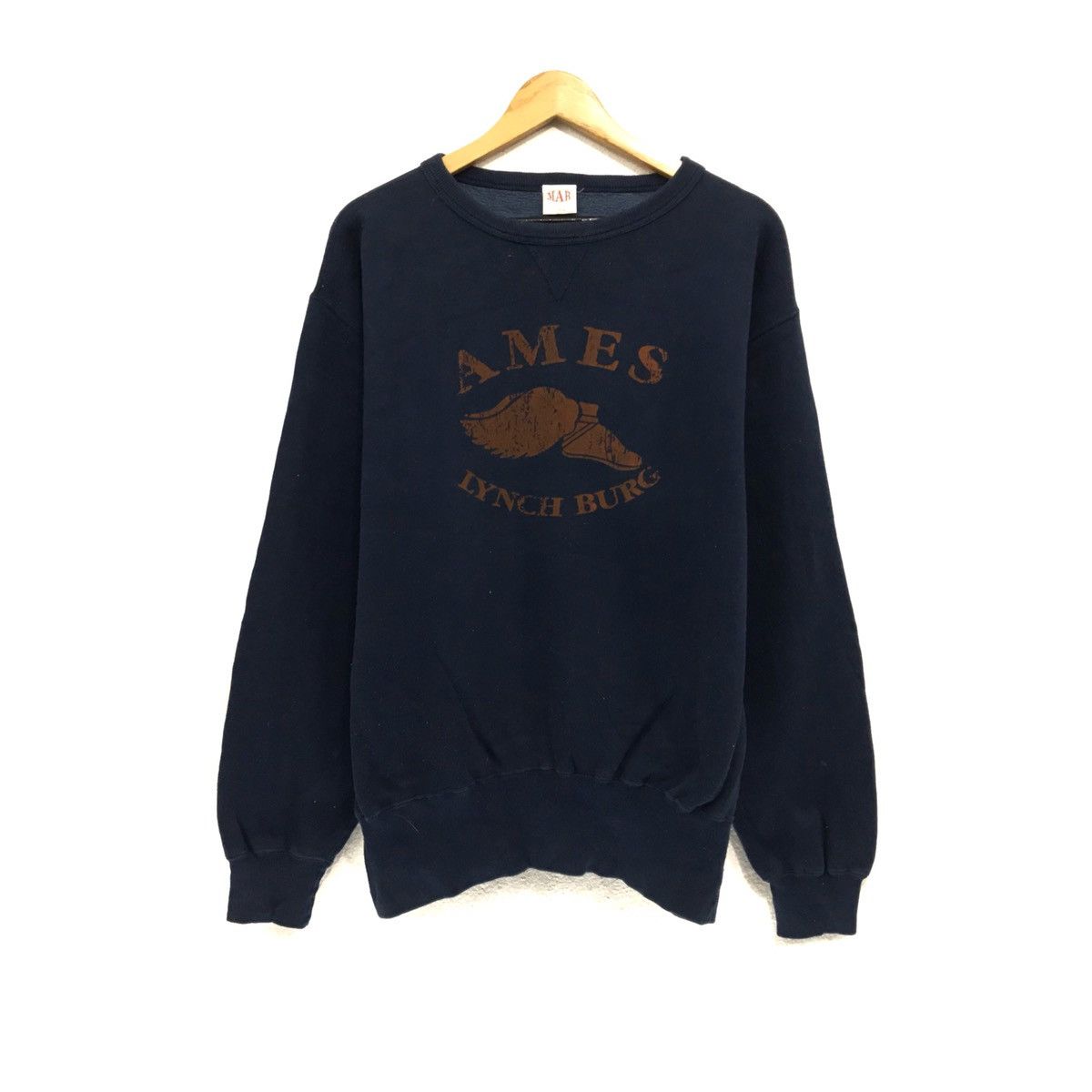 American Apparel × Vintage Vintage Ames Sweatshirt CrewNeck Ames Lynch Burg MAB Design Size US M / EU 48-50 / 2 - 2 Thumbnail