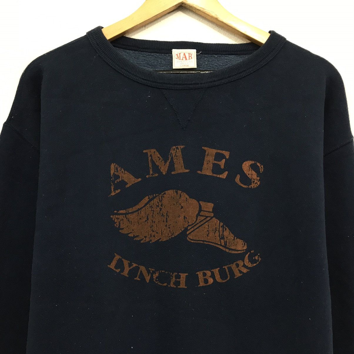 American Apparel × Vintage Vintage Ames Sweatshirt CrewNeck Ames Lynch Burg MAB Design Size US M / EU 48-50 / 2 - 1 Thumbnail