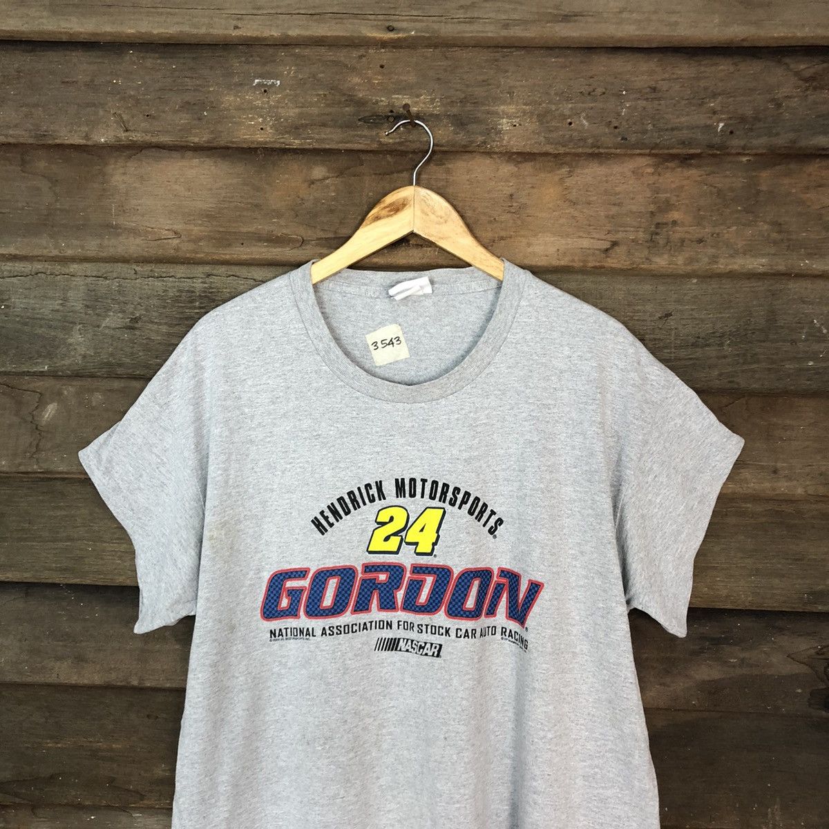 NASCAR × Vintage Gordon Hendrick Motorsport 24 Nascar Grey Tshirt #3543 Size XL / US 12-14 / IT 48-50 - 2 Thumbnail