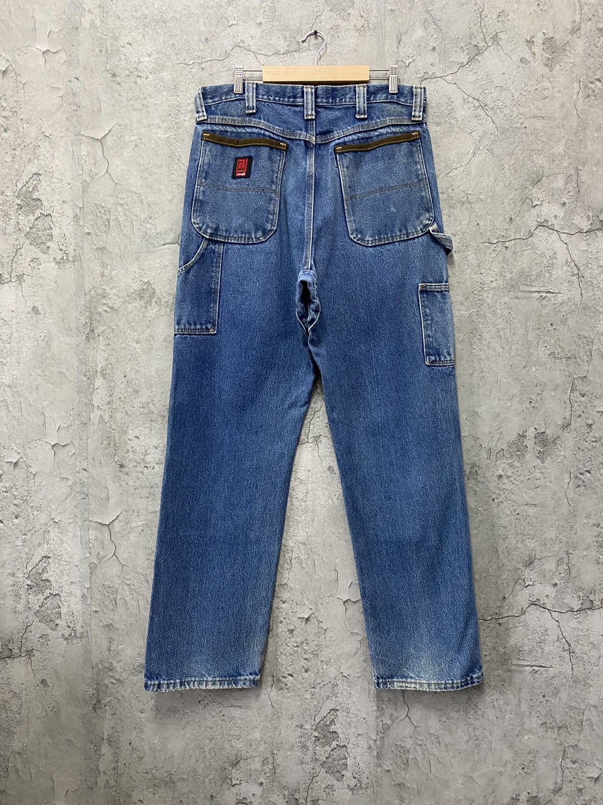 Vintage × Wrangler Vintage Faded Wrangler Double Knee Carpenter Denim Pants Size US 34 / EU 50 - 2 Thumbnail