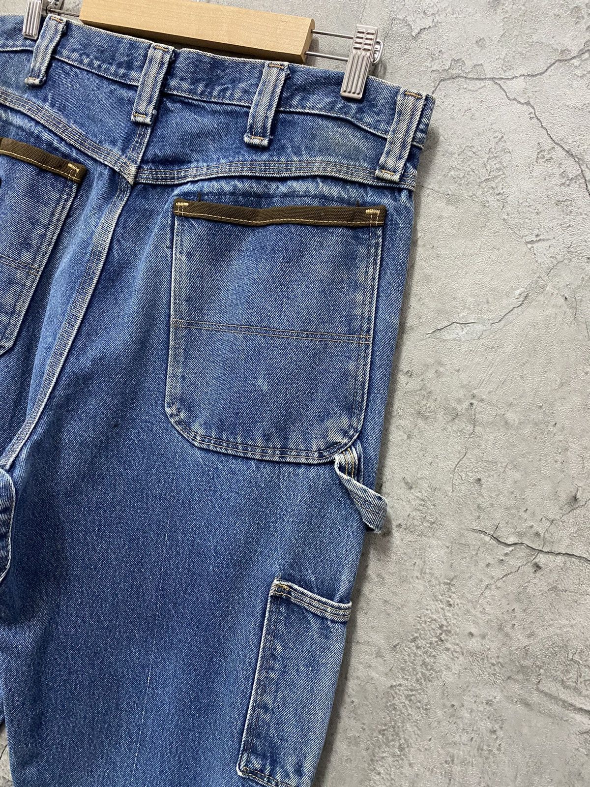 Vintage × Wrangler Vintage Faded Wrangler Double Knee Carpenter Denim Pants Size US 34 / EU 50 - 11 Thumbnail