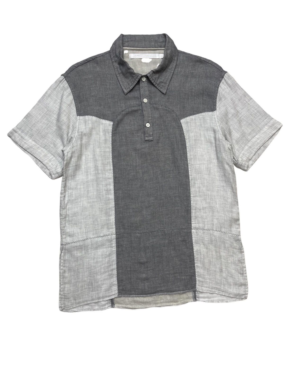 Japanese Brand Inpaichthys Kerri Hybrid Patchwork Polo Shirt Size US M / EU 48-50 / 2 - 6 Thumbnail