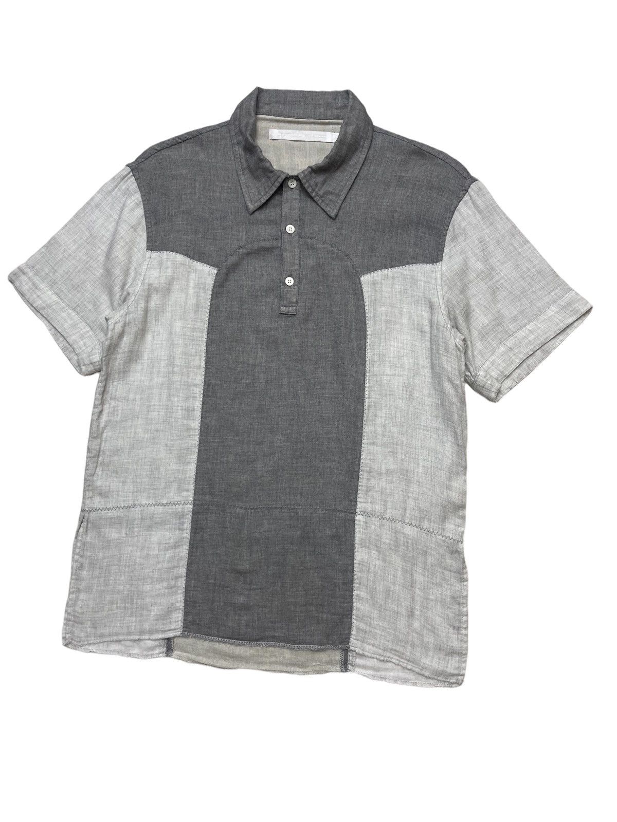 Japanese Brand Inpaichthys Kerri Hybrid Patchwork Polo Shirt Size US M / EU 48-50 / 2 - 5 Thumbnail
