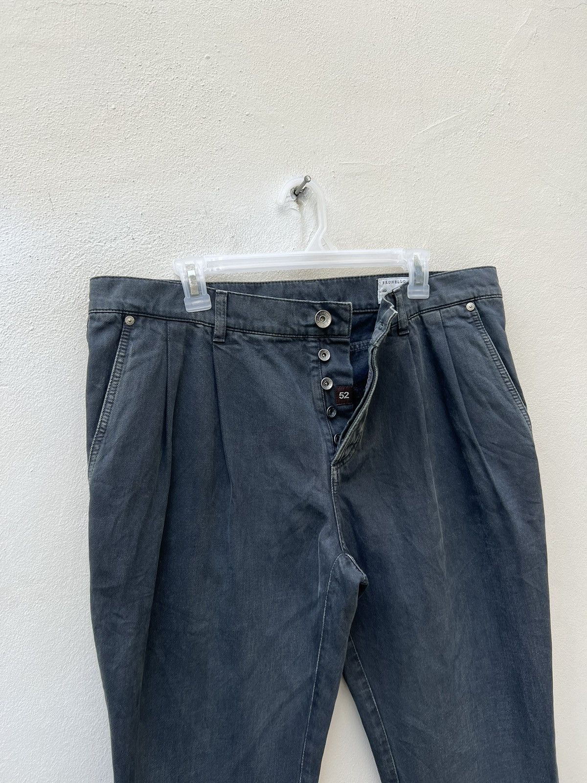 Brunello Cucinelli Brunello Cucileni Fade Black Denim Skinny Pant Size US 36 / EU 52 - 9 Thumbnail