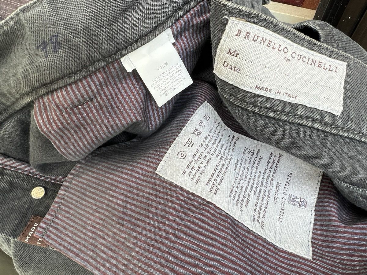 Brunello Cucinelli Brunello Cucileni Fade Black Denim Skinny Pant Size US 36 / EU 52 - 21 Thumbnail