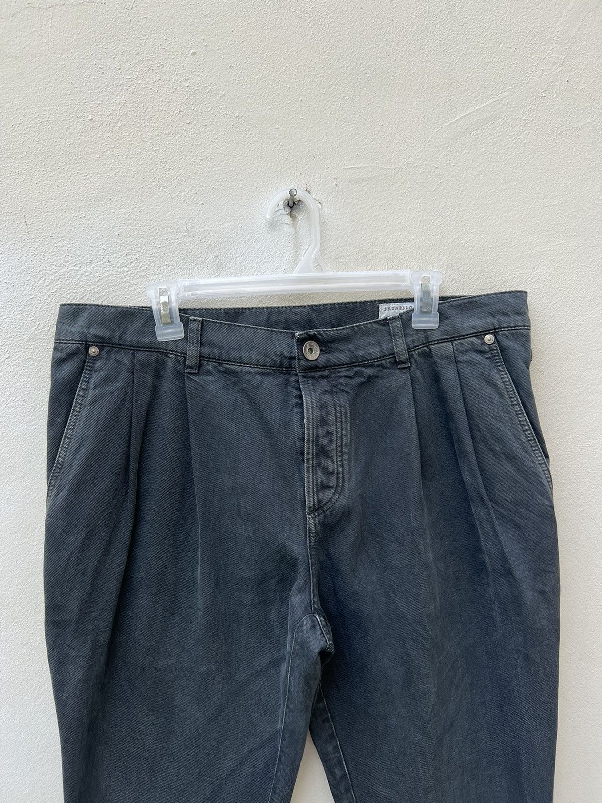 Brunello Cucinelli Brunello Cucileni Fade Black Denim Skinny Pant Size US 36 / EU 52 - 7 Thumbnail