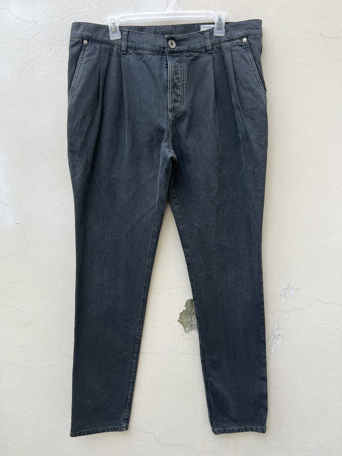 Brunello Cucinelli Brunello Cucileni Fade Black Denim Skinny Pant Size US 36 / EU 52 - 6 Thumbnail