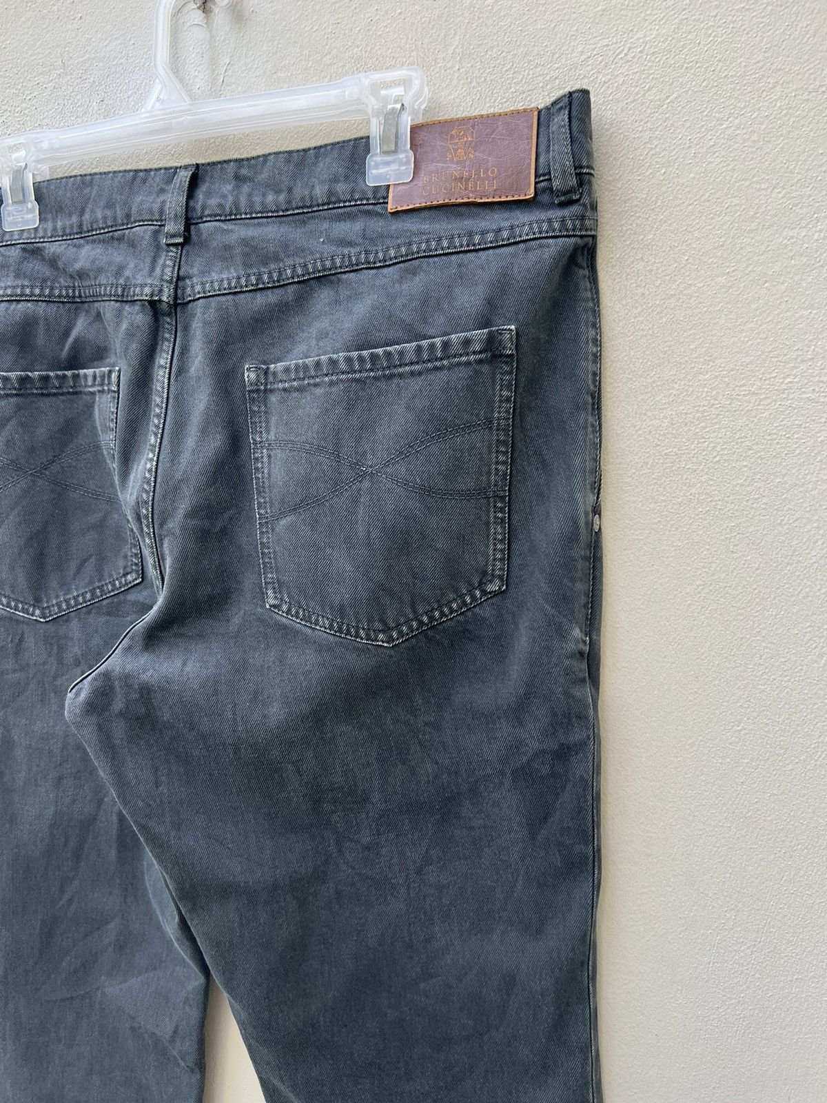 Brunello Cucinelli Brunello Cucileni Fade Black Denim Skinny Pant Size US 36 / EU 52 - 18 Thumbnail