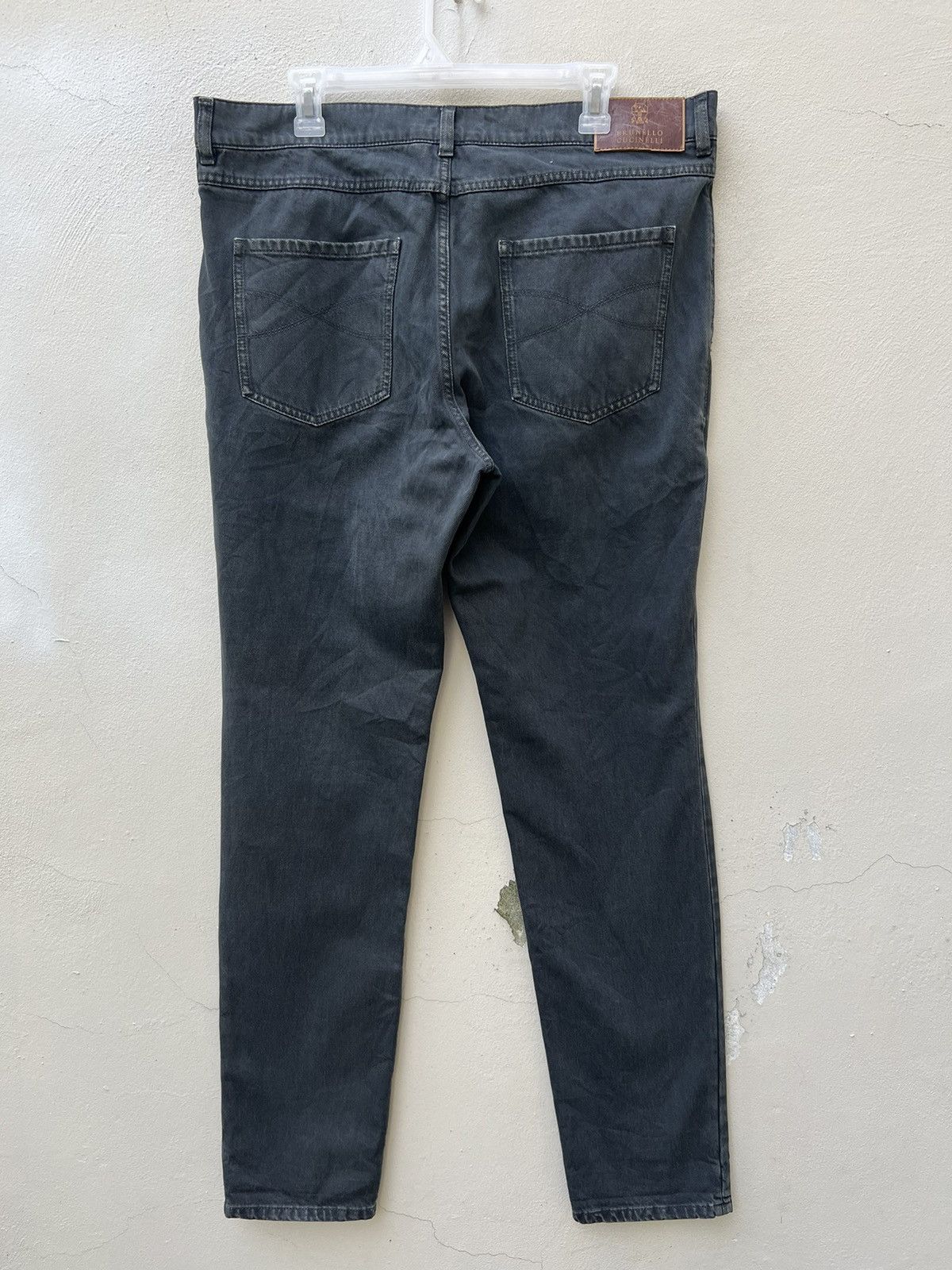 Brunello Cucinelli Brunello Cucileni Fade Black Denim Skinny Pant Size US 36 / EU 52 - 15 Thumbnail