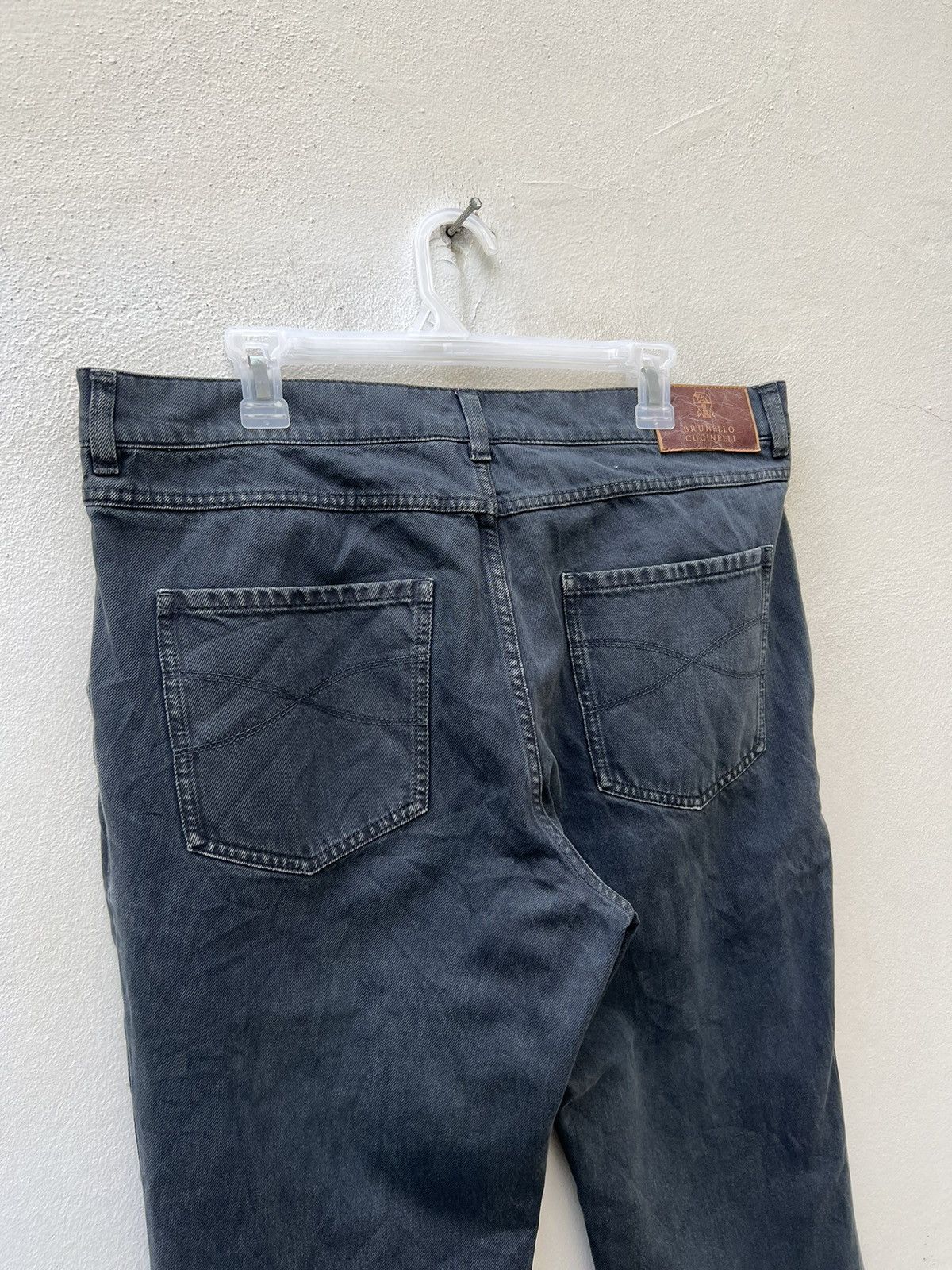 Brunello Cucinelli Brunello Cucileni Fade Black Denim Skinny Pant Size US 36 / EU 52 - 16 Thumbnail