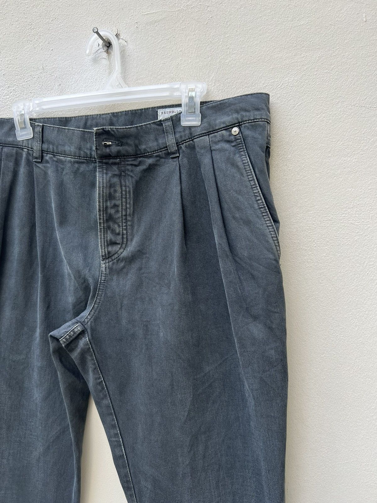 Brunello Cucinelli Brunello Cucileni Fade Black Denim Skinny Pant Size US 36 / EU 52 - 11 Thumbnail