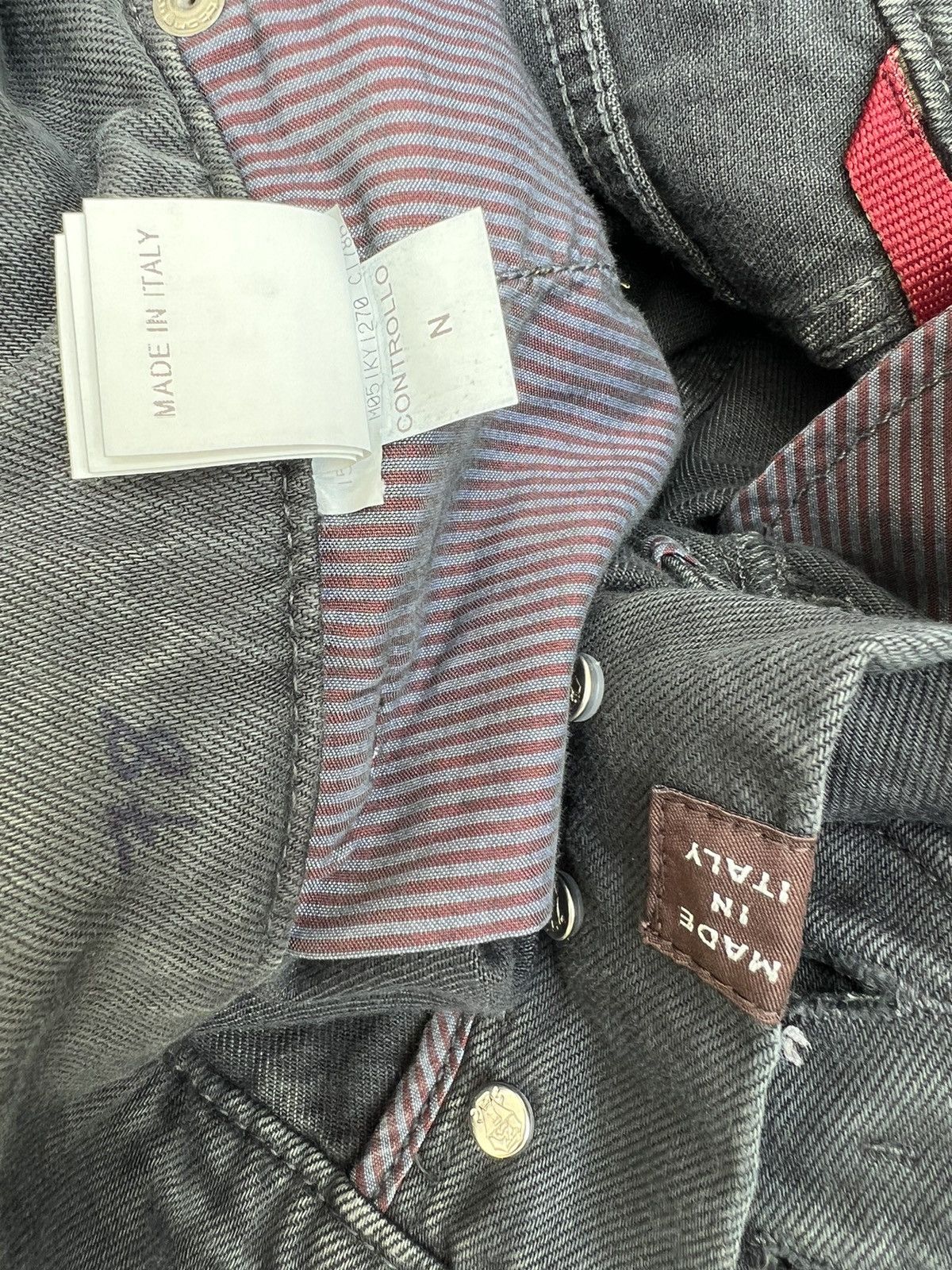 Brunello Cucinelli Brunello Cucileni Fade Black Denim Skinny Pant Size US 36 / EU 52 - 22 Thumbnail