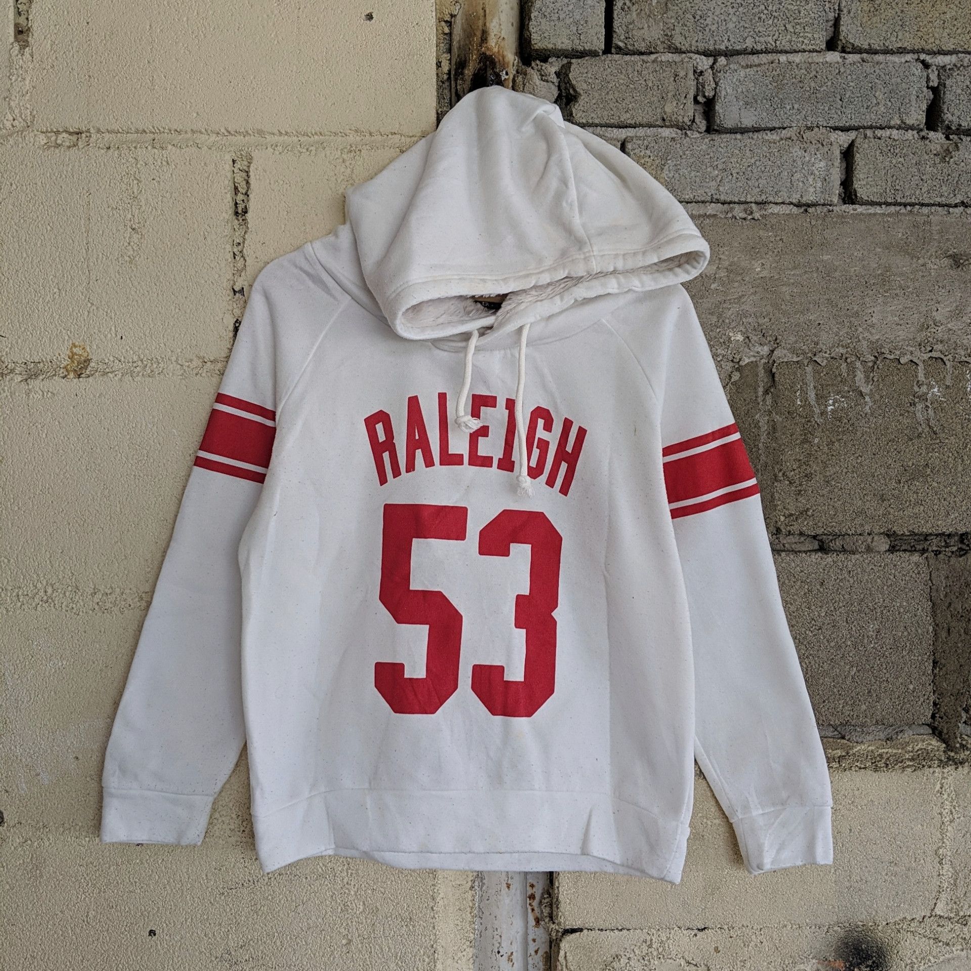 Vintage LA Raleigh Basketball Sweater White Red