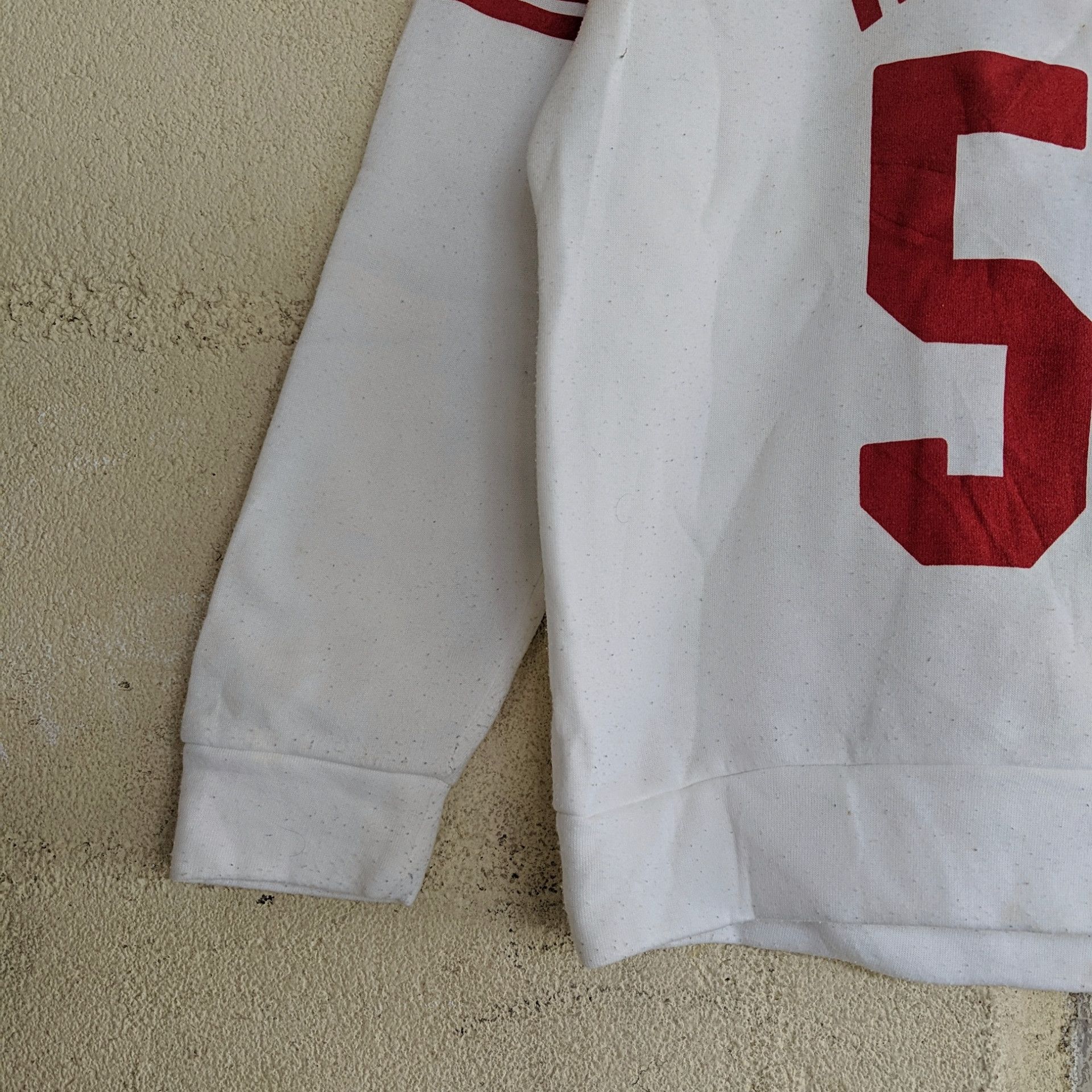 Japanese Brand × Vintage Vintage LA Raleigh Basketball Sweater White Red Size US M / EU 48-50 / 2 - 4 Thumbnail