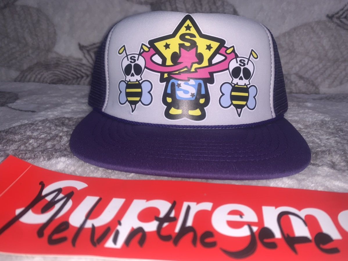 image of Sukamii “ Love Bee “ Trucker Hat Snapback in Purple, Men's