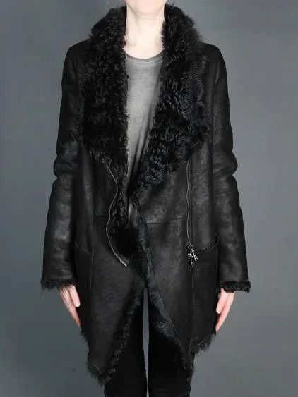 Giorgio Brato Asymmetrical shearling coat Size US XXS / EU 40 - 1 Thumbnail