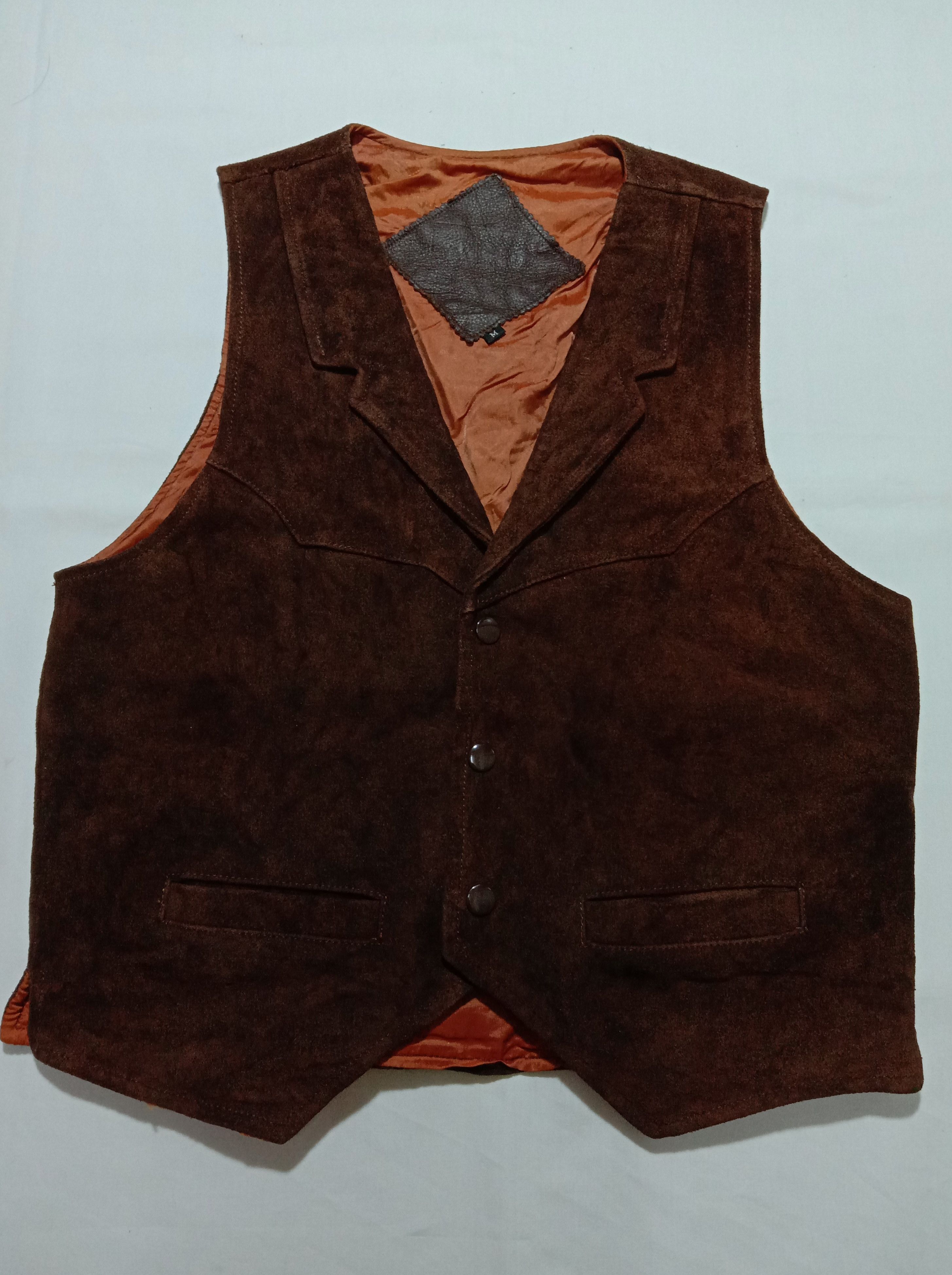 Branded Leather Branded Leather Snap Button Vest Jacket Size US S / EU 44-46 / 1 - 1 Thumbnail