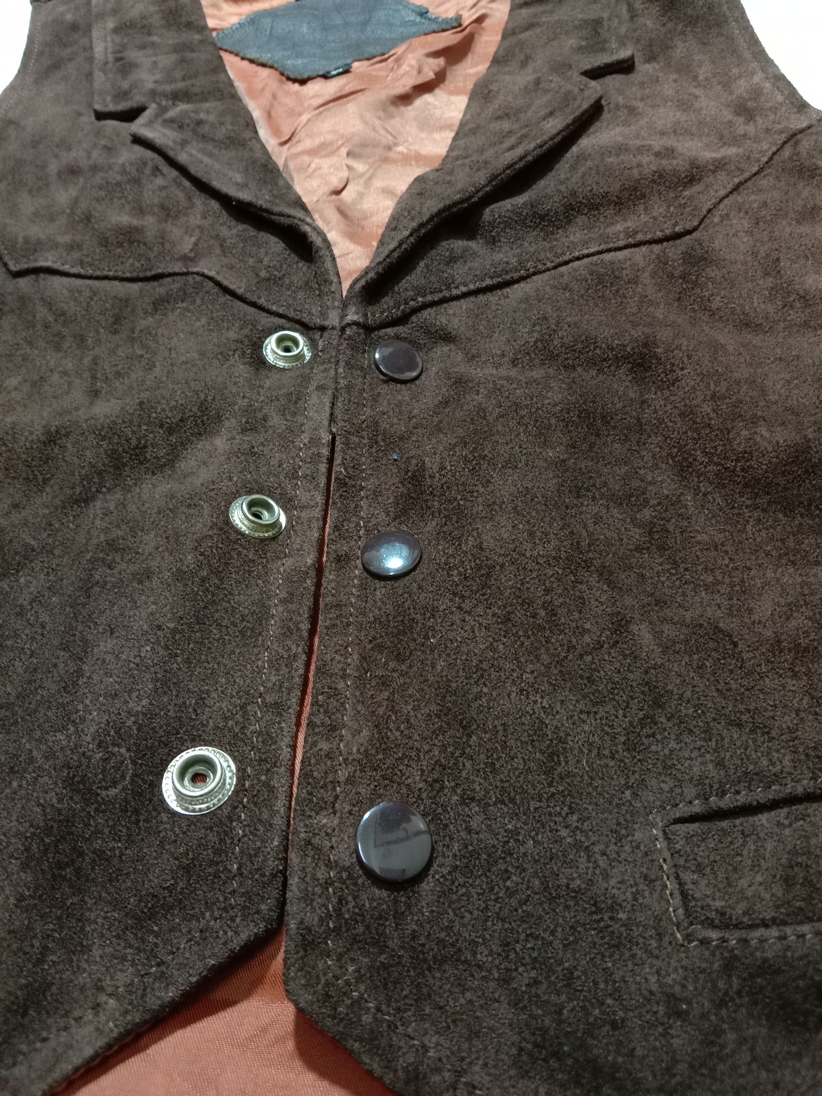 Branded Leather Branded Leather Snap Button Vest Jacket Size US S / EU 44-46 / 1 - 2 Thumbnail